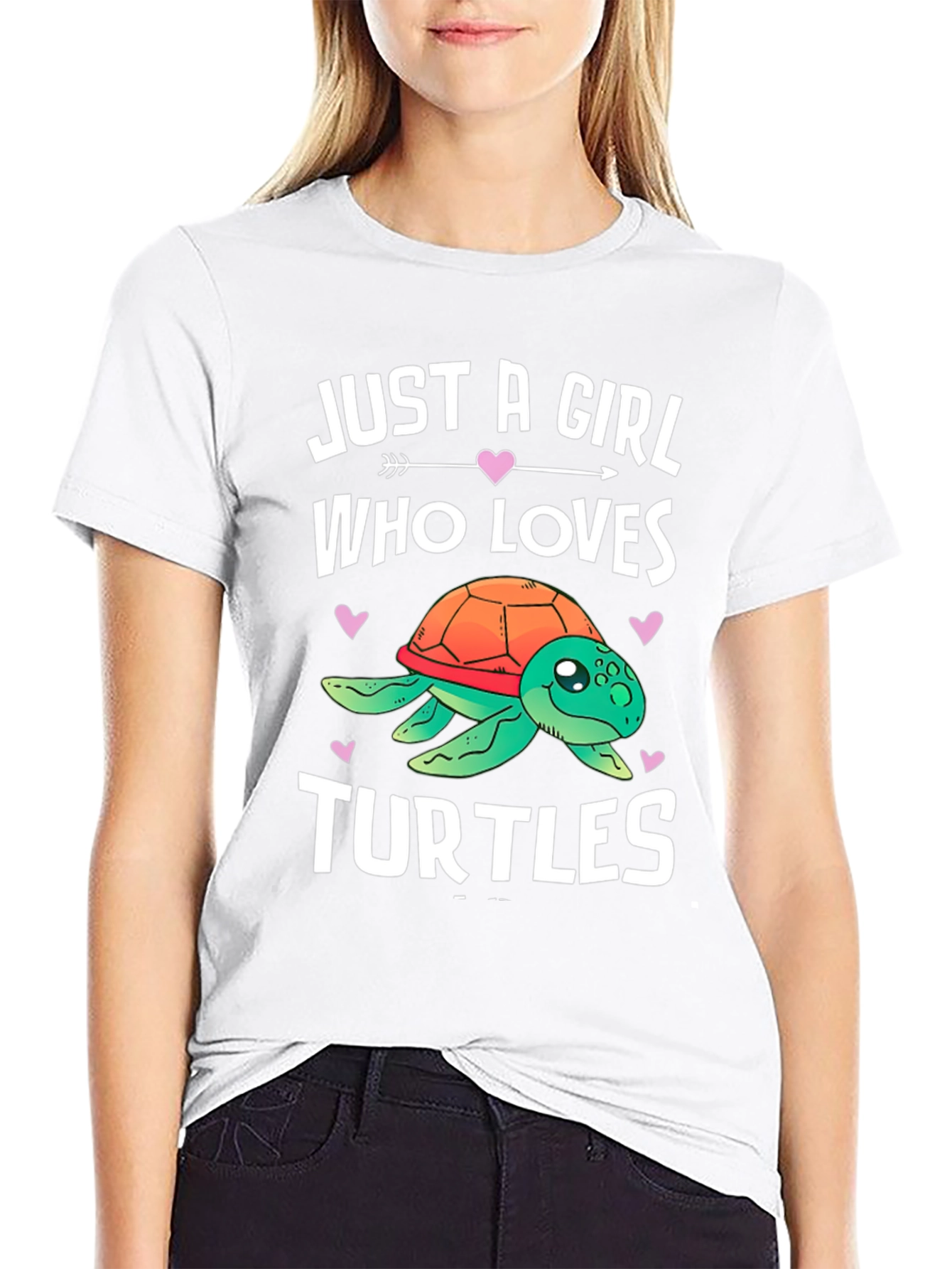 Black Girl Who Loves Turtles Black T-Shirt view 9