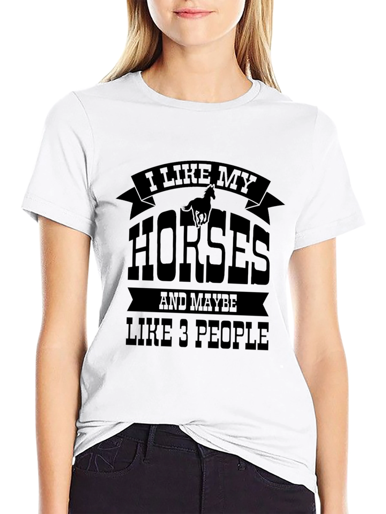 Black I Like My Horses T-Shirt view 9