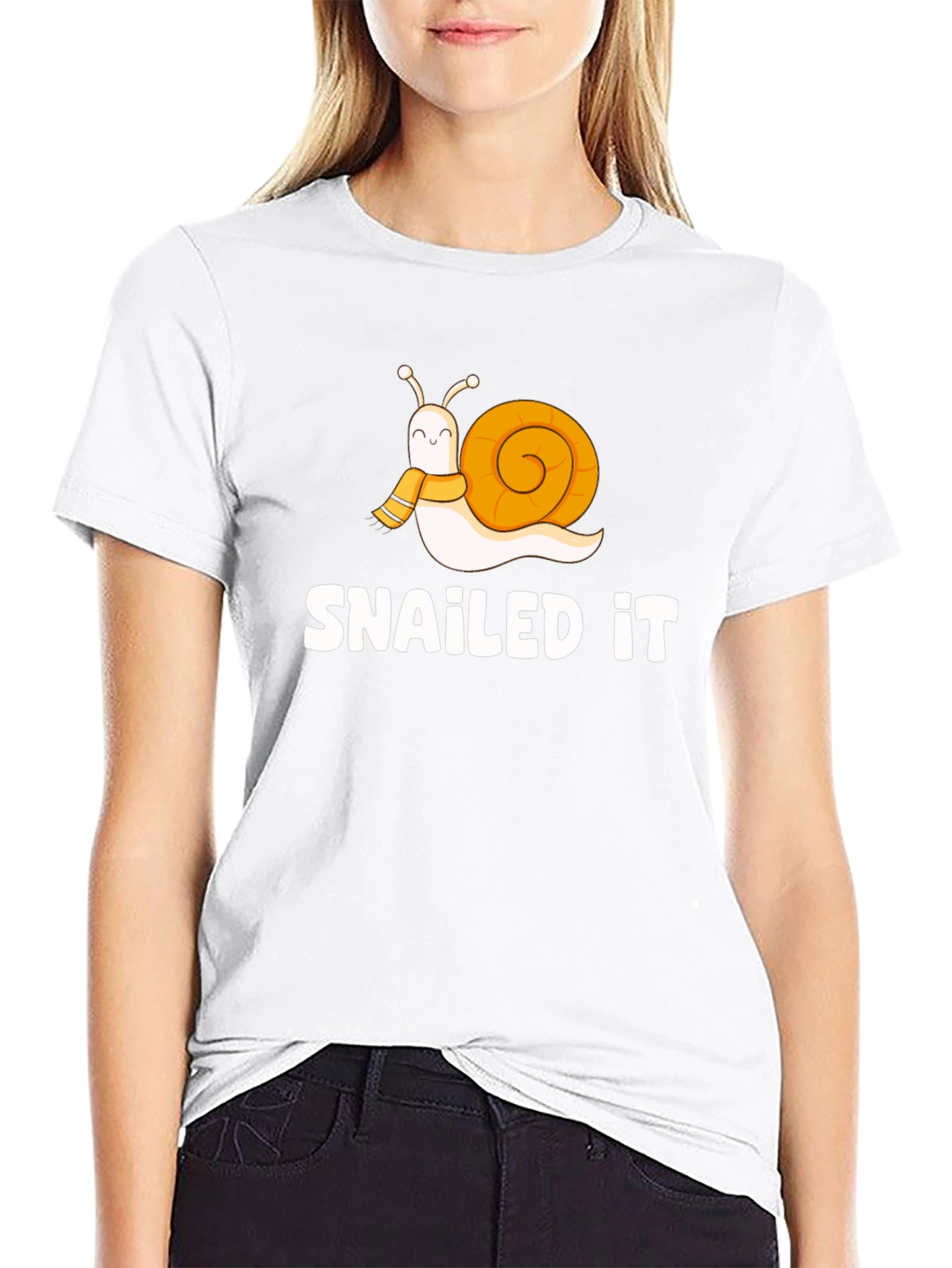 Black Snailed It T-Shirt Funny Snail Graphic Tee view 9