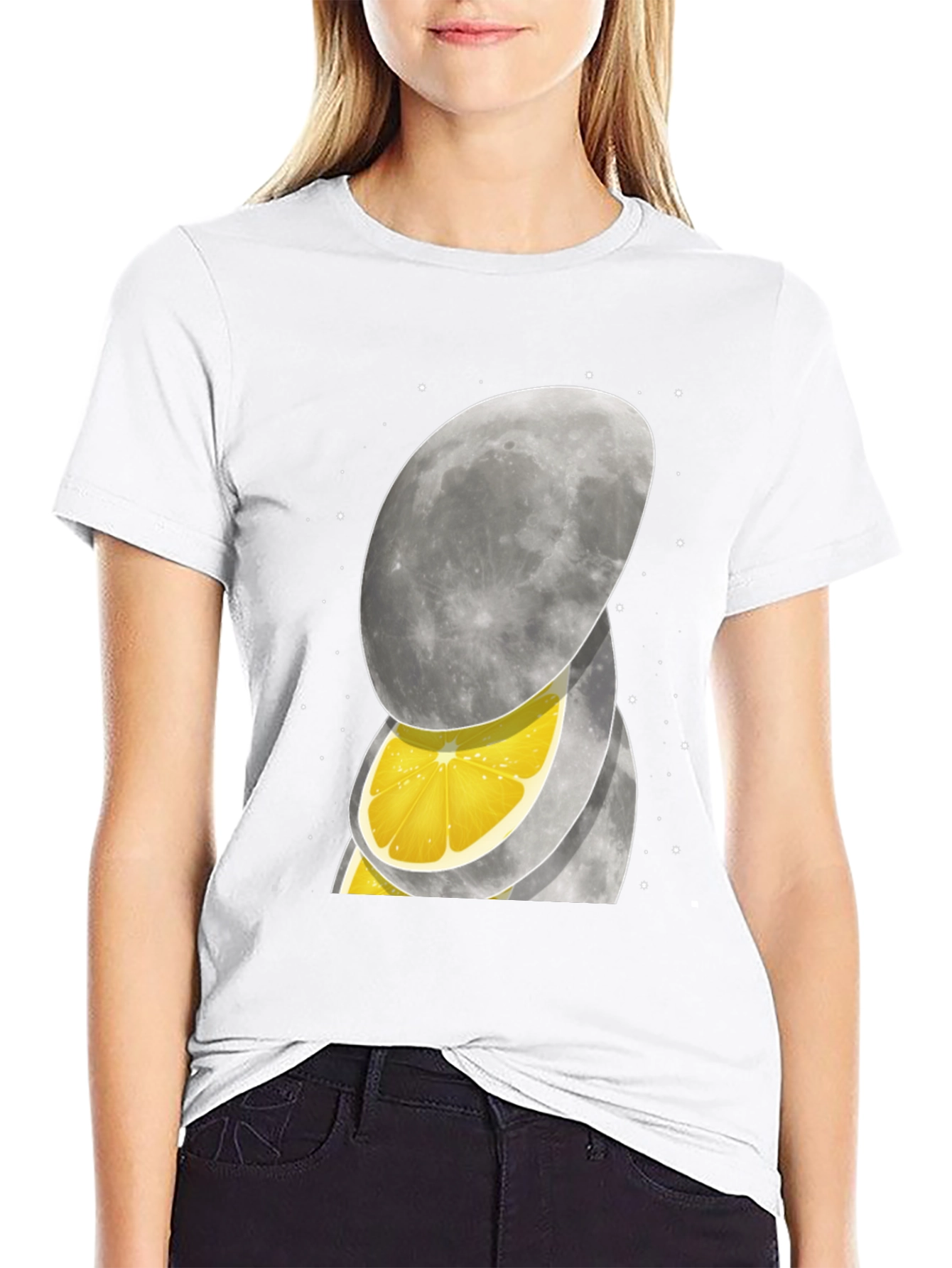 Black Lemon Moon Graphic Tee - Unique Design! view 9
