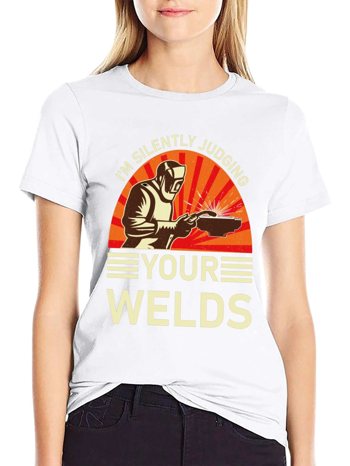 Black Welder T-Shirt - Silently Judging Your Welds Funny Tee view 9