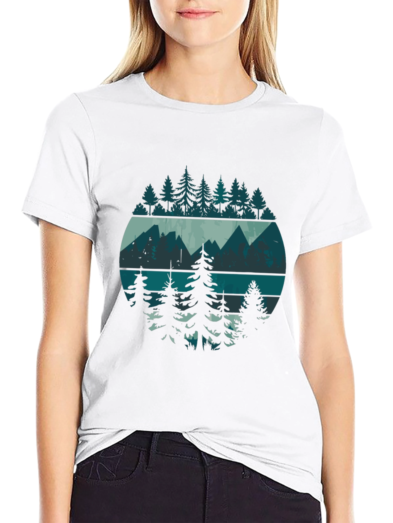 Black Mountain & Trees Graphic Tee view 9