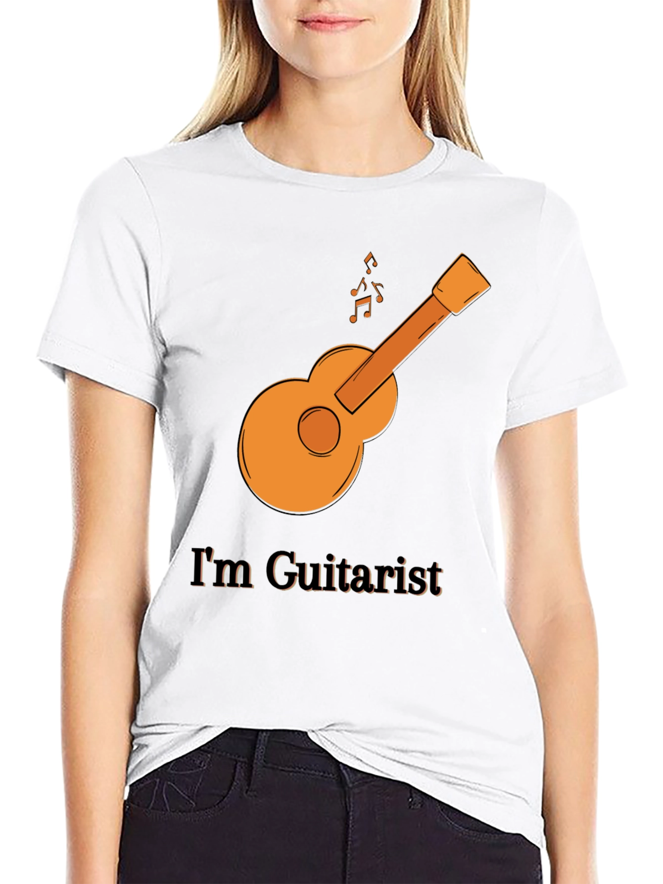 Black Guitarist T-Shirt - Music Lover Tee view 9