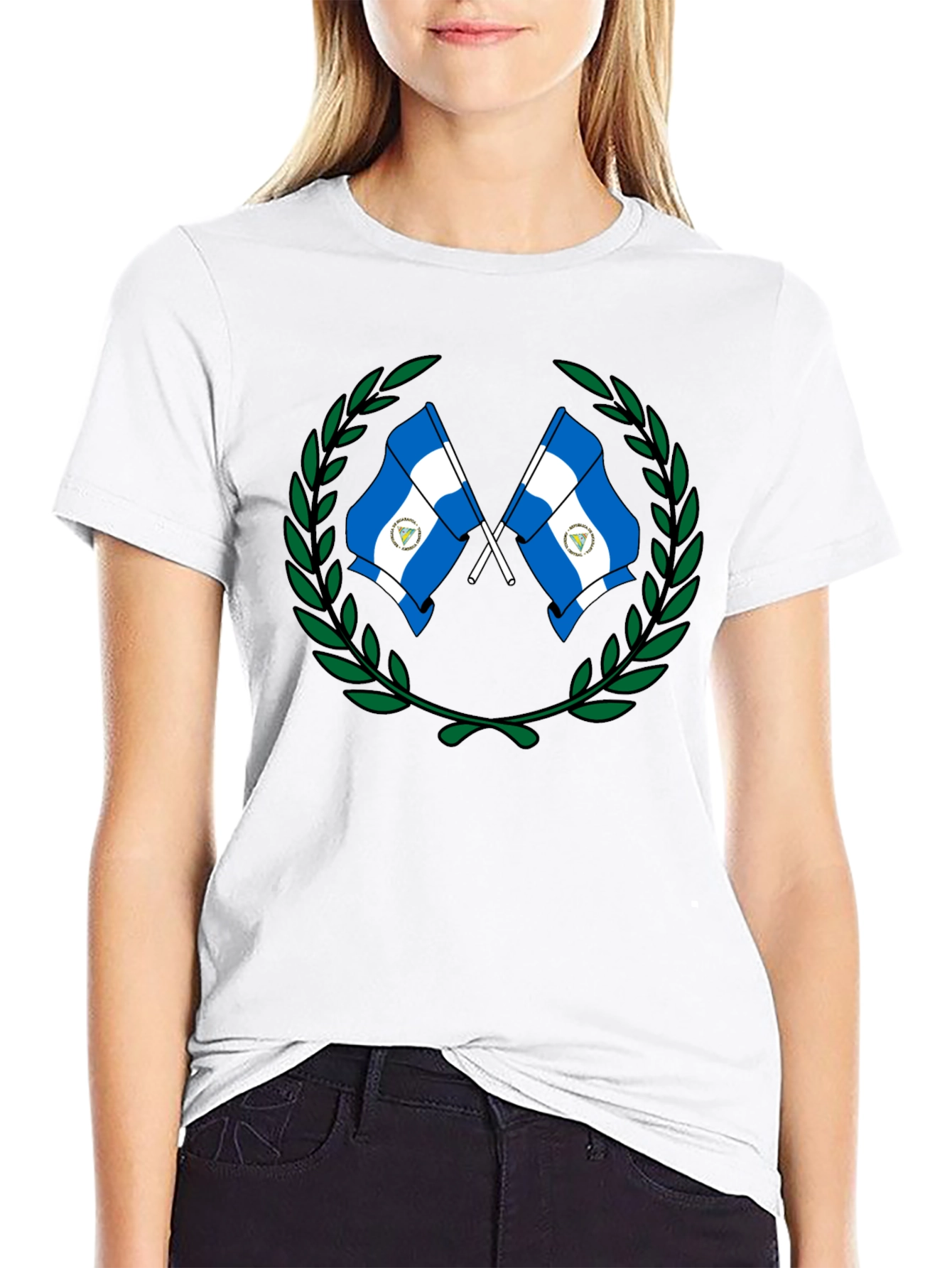 Black Nicaragua Flag T-Shirt view 9