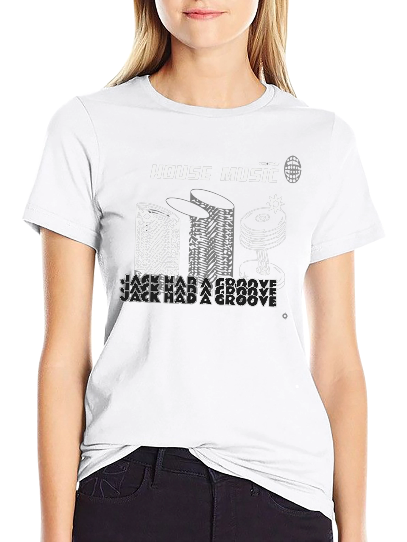 Black House Music Graphic T-Shirt view 9