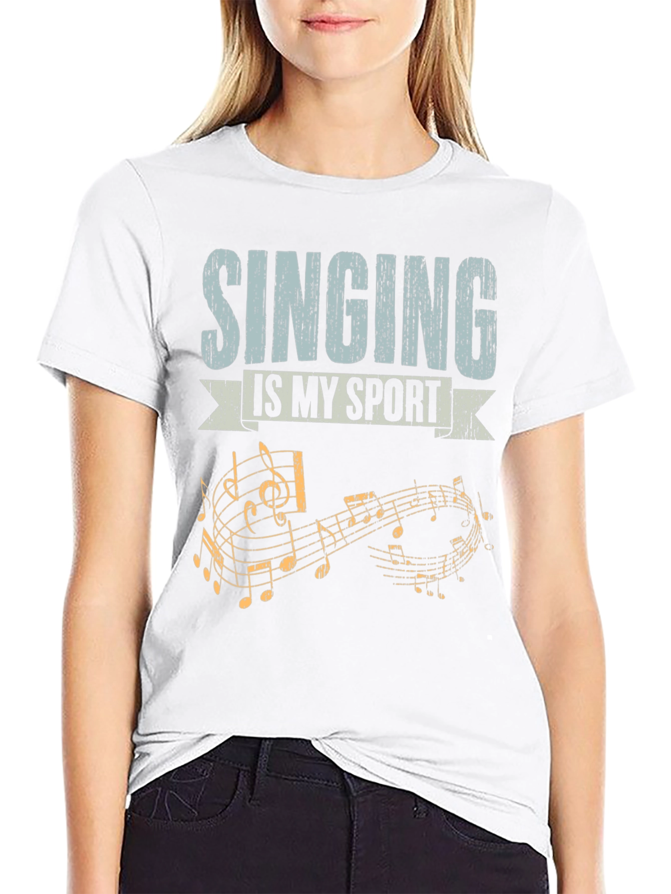 Black Singing is My Sport T-Shirt Music Notes view 9