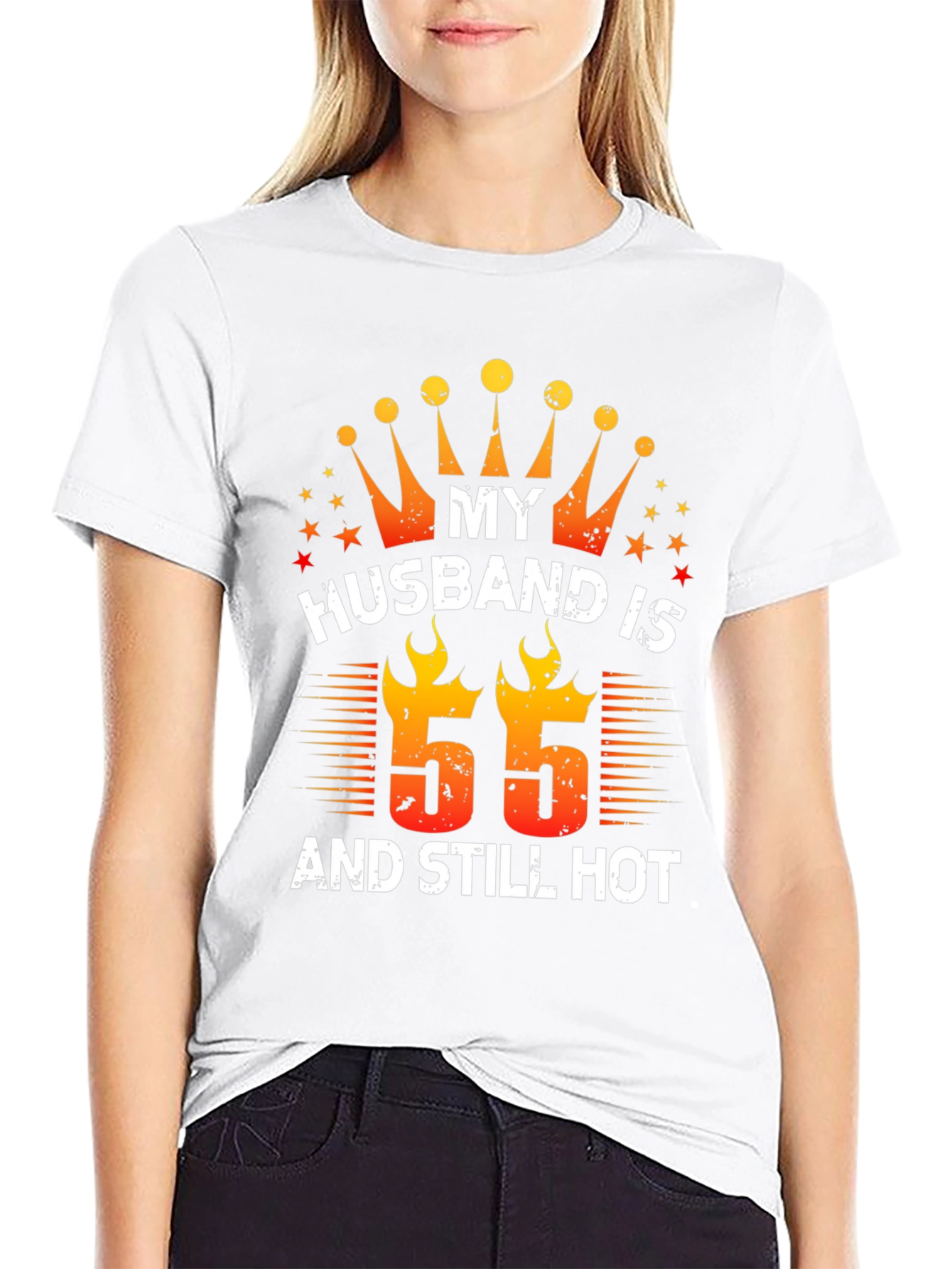 Black Husband Birthday "55" T-Shirt view 9