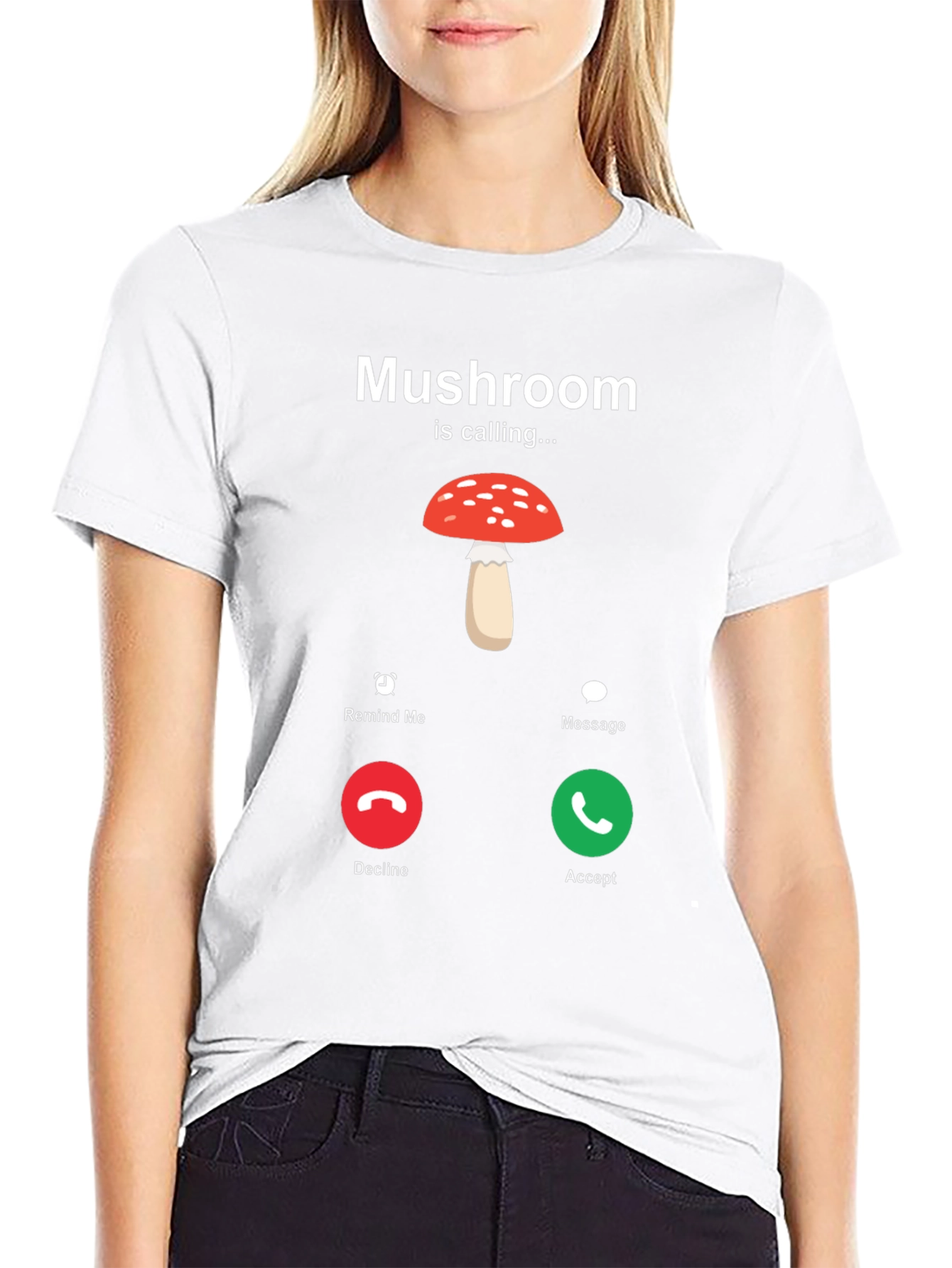 Black Mushroom is Calling T-Shirt - Humorous Nature Lover Tee view 9