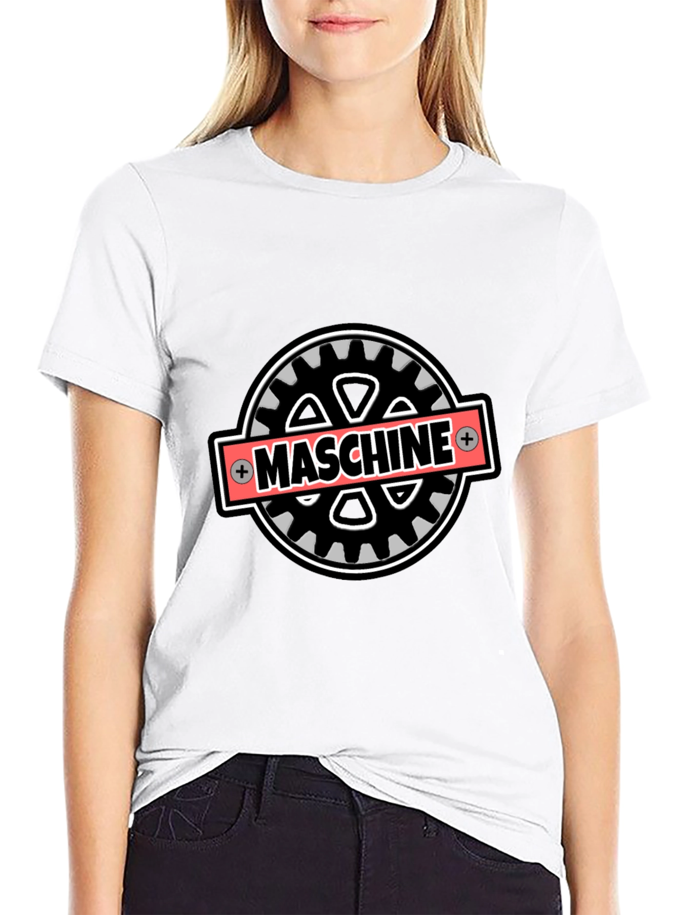 Black Maschine Graphic Tee - Black Cotton Blend T-Shirt view 9