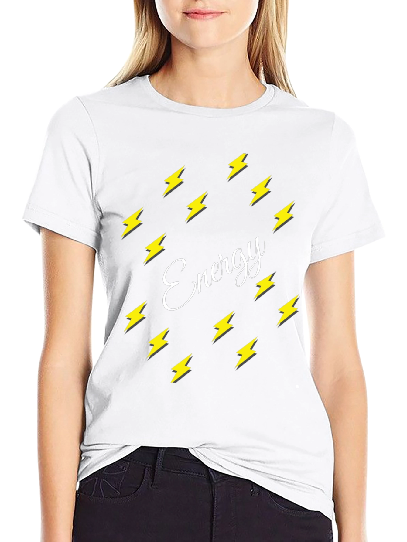 Black Energy Bolt T-Shirt - Stylish Graphic Tee view 9
