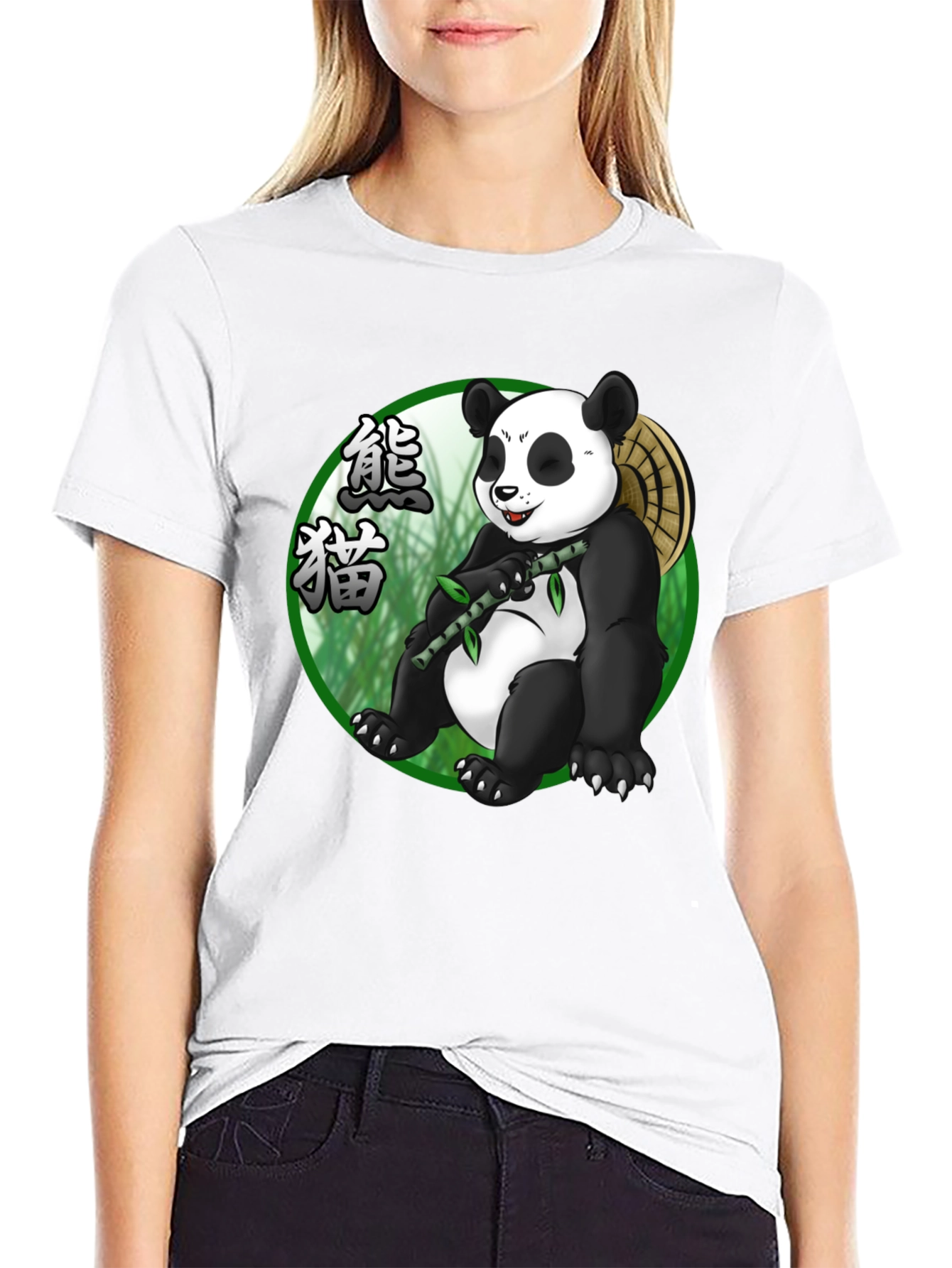 Black Panda Graphic Black T-Shirt - Unique Panda Bear Design view 9