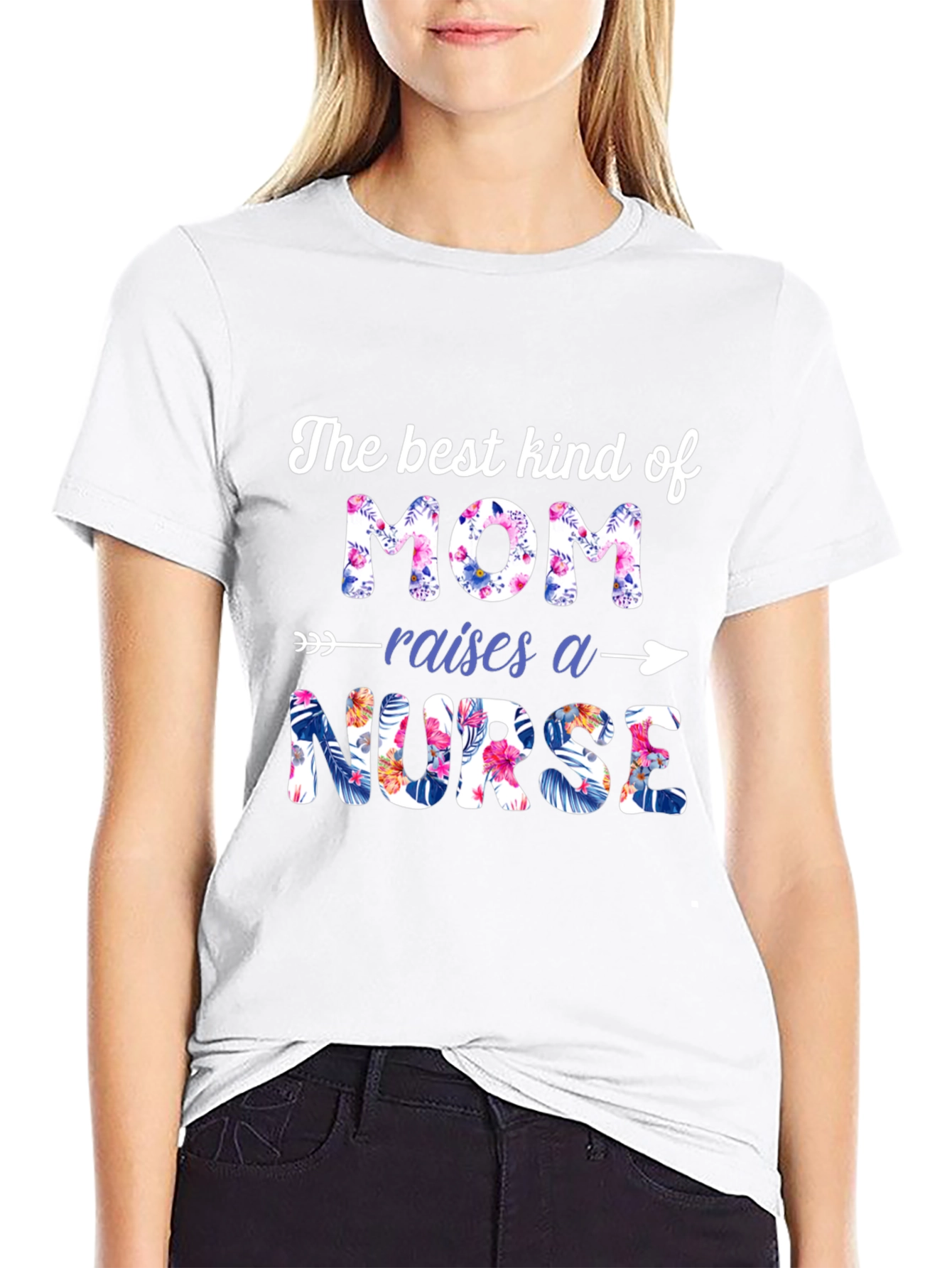 Black Best Kind of Mom Raises a Nurse T-Shirt view 9