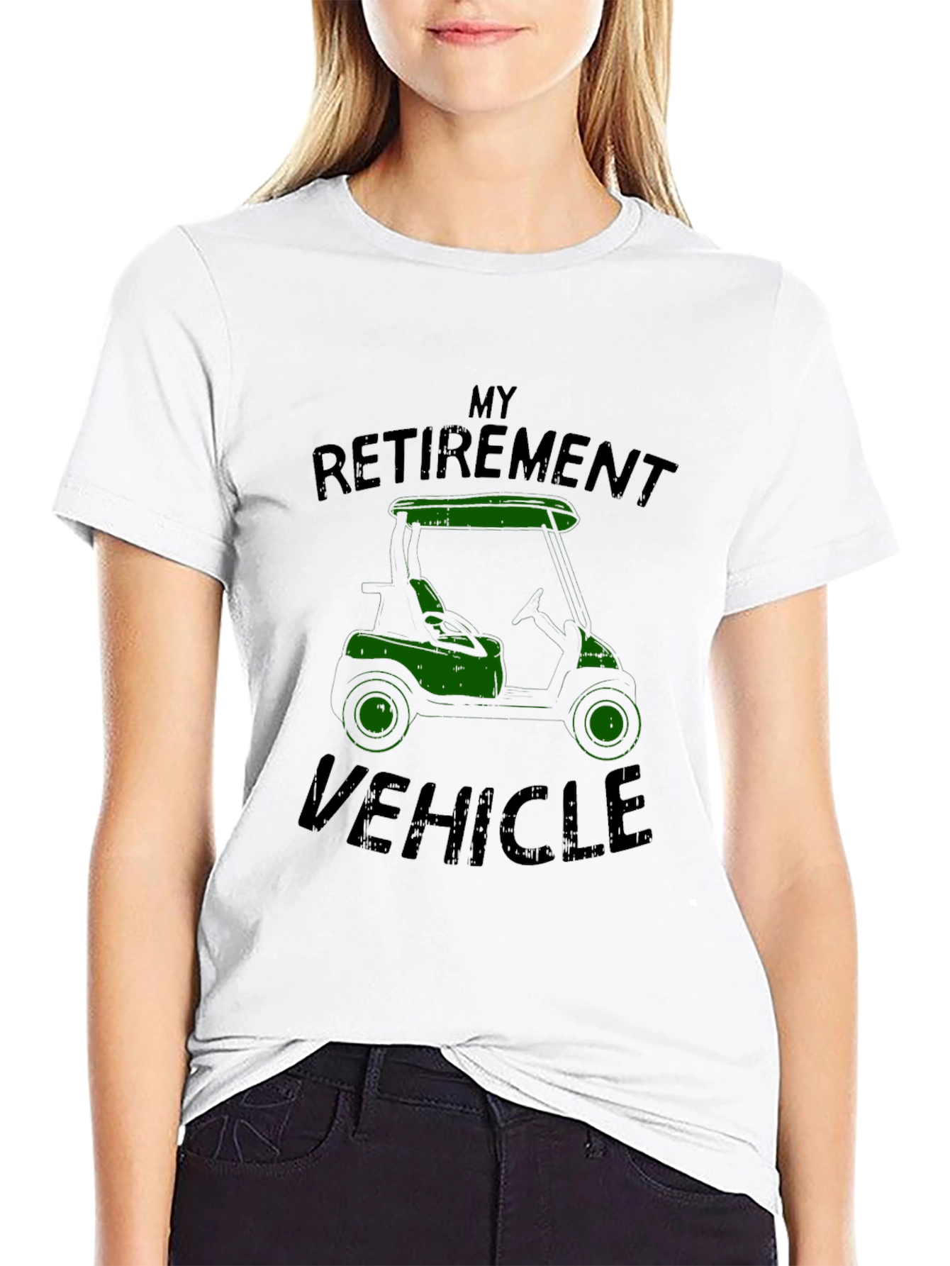 Black Retirement Vehicle Golf Cart T-Shirt view 9