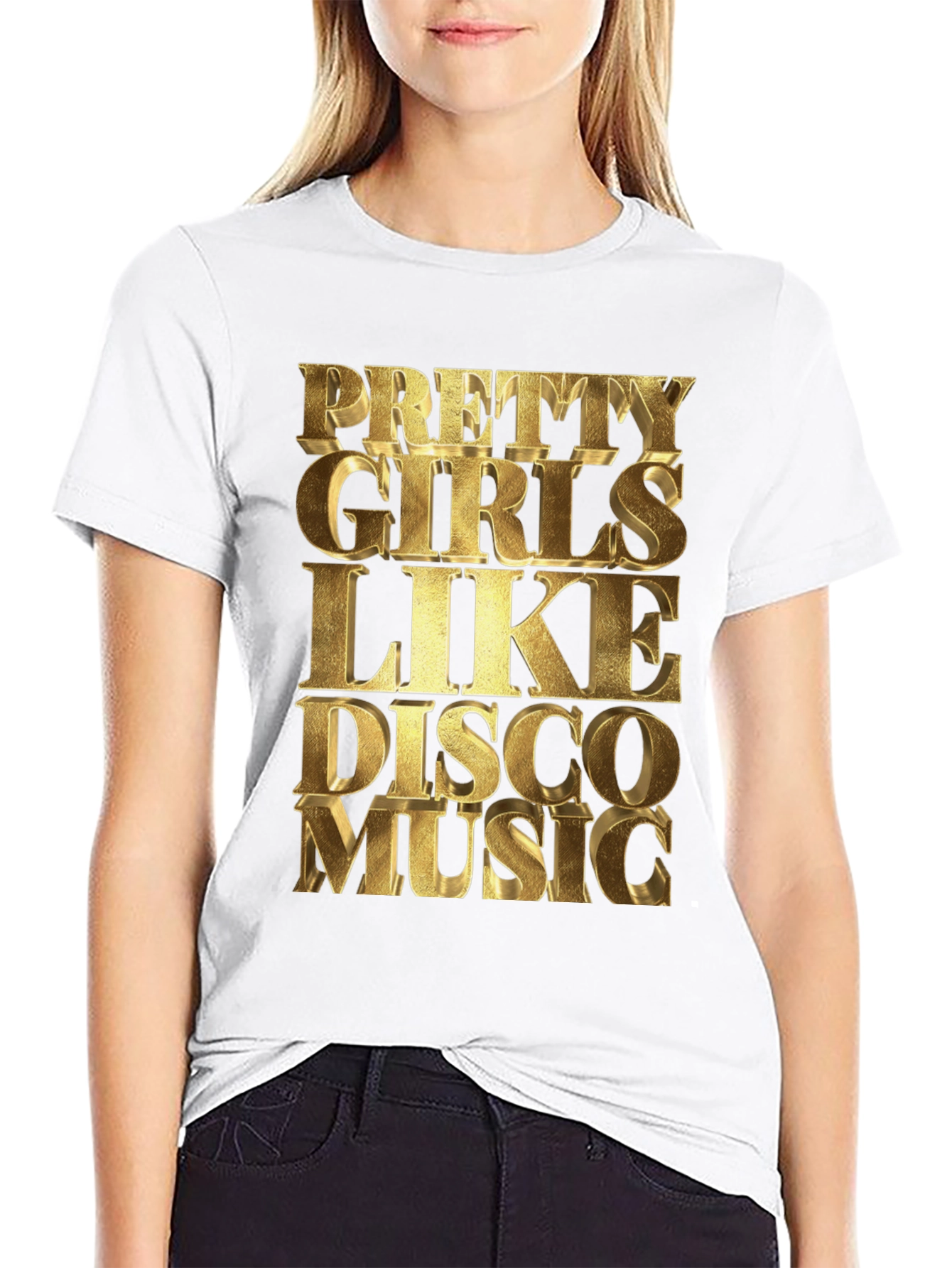 Black Pretty Girls Like Disco Music Graphic Tee view 9
