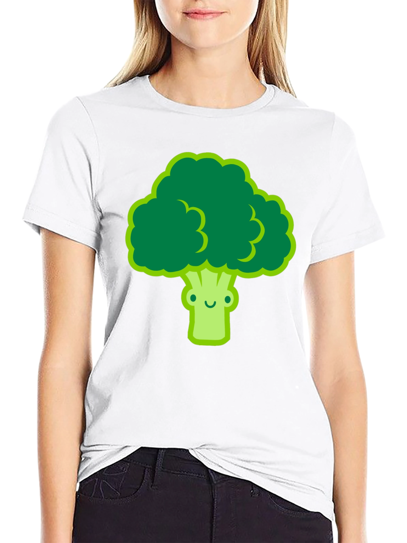 Cute Broccoli Graphic Tee - Black T-Shirt - 9