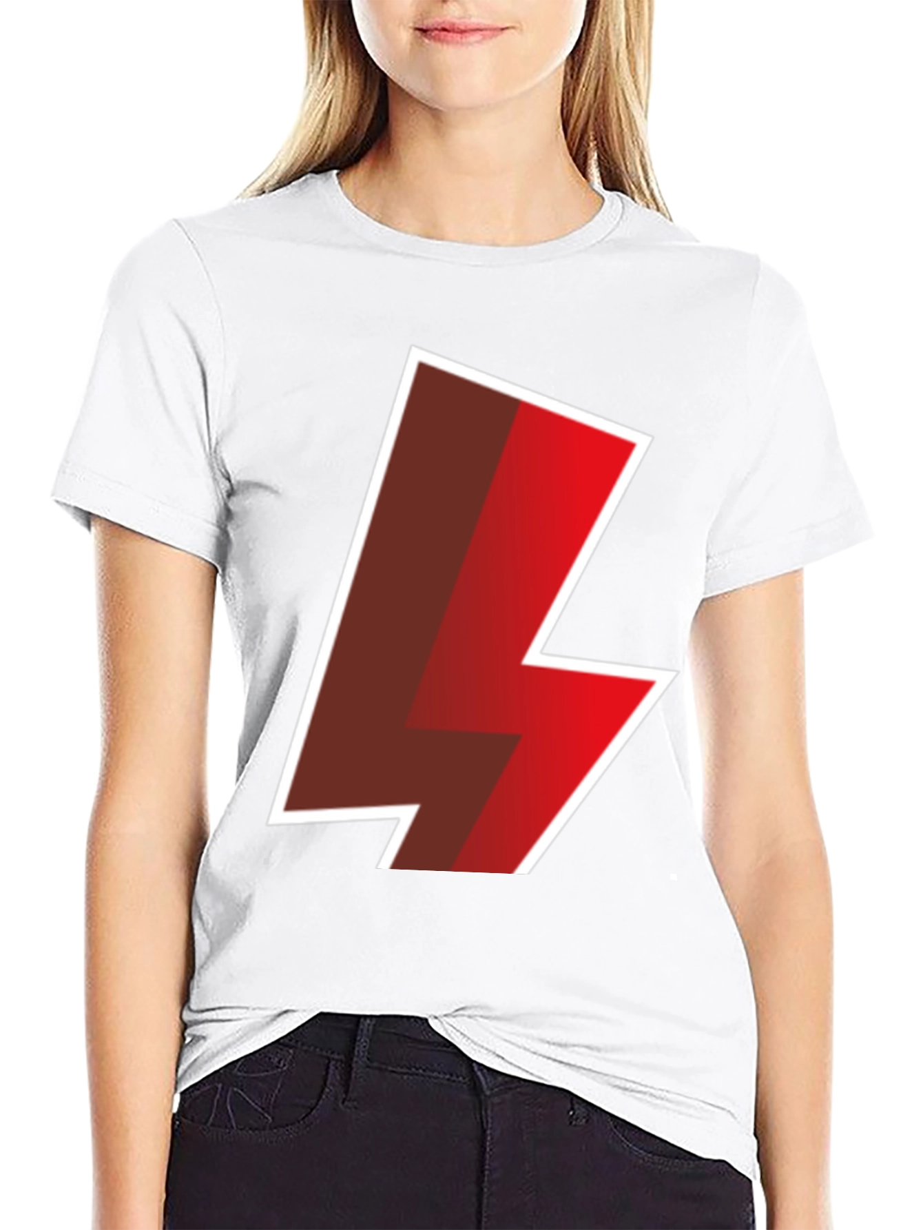 Black Bold Lightning Bolt Graphic Tee - Black view 9