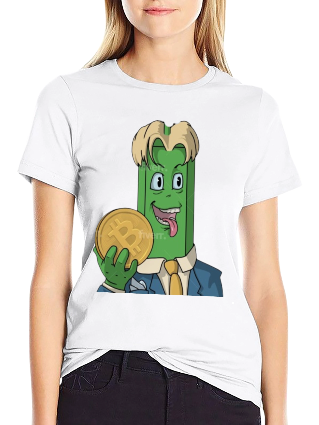 Black Crypto Celery Bitcoin T-Shirt view 9