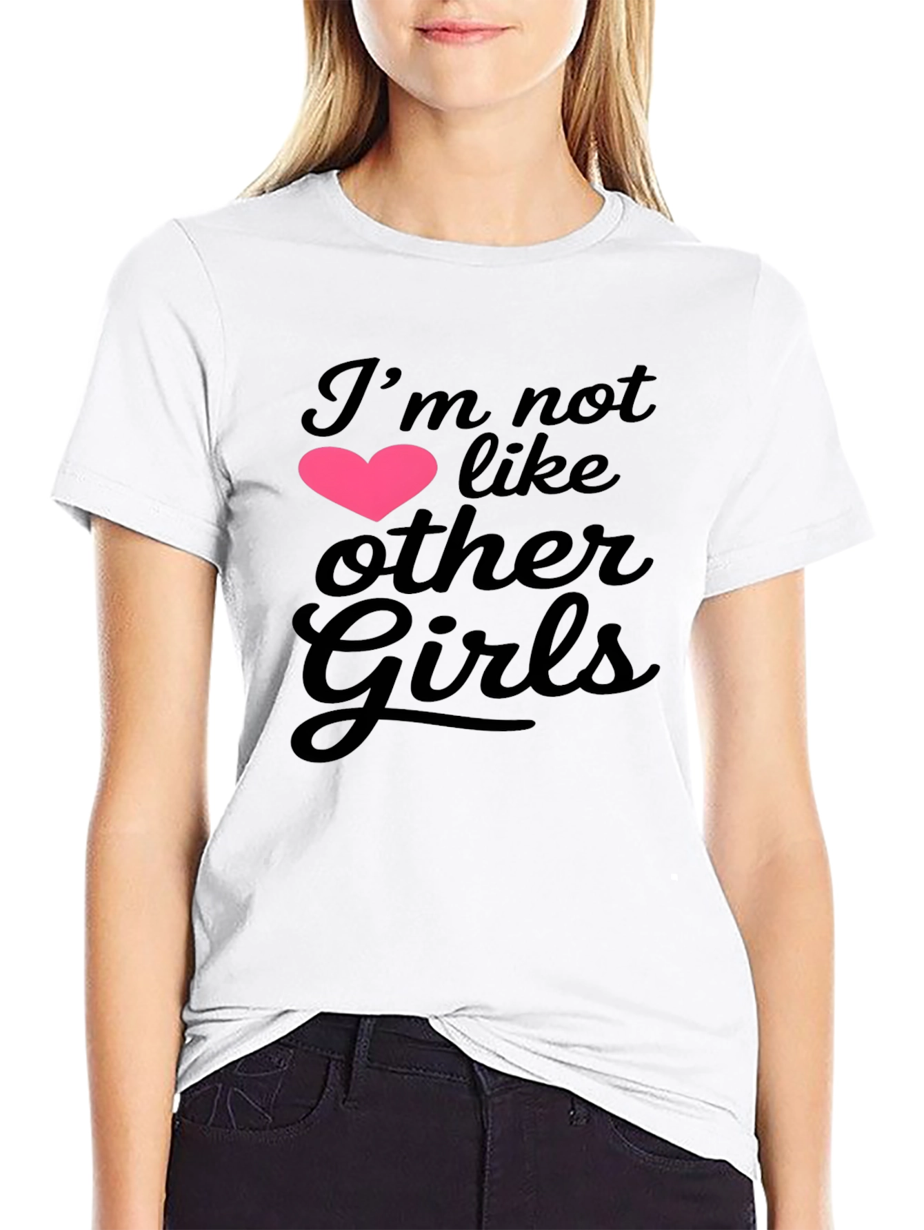Black I'm Not Like Other Girls Graphic Tee view 9