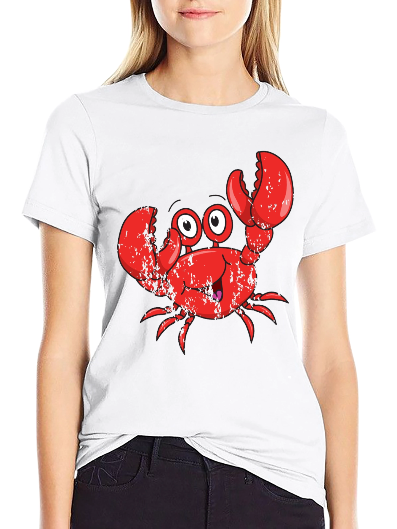 Black Crabby Character Black T-Shirt view 9
