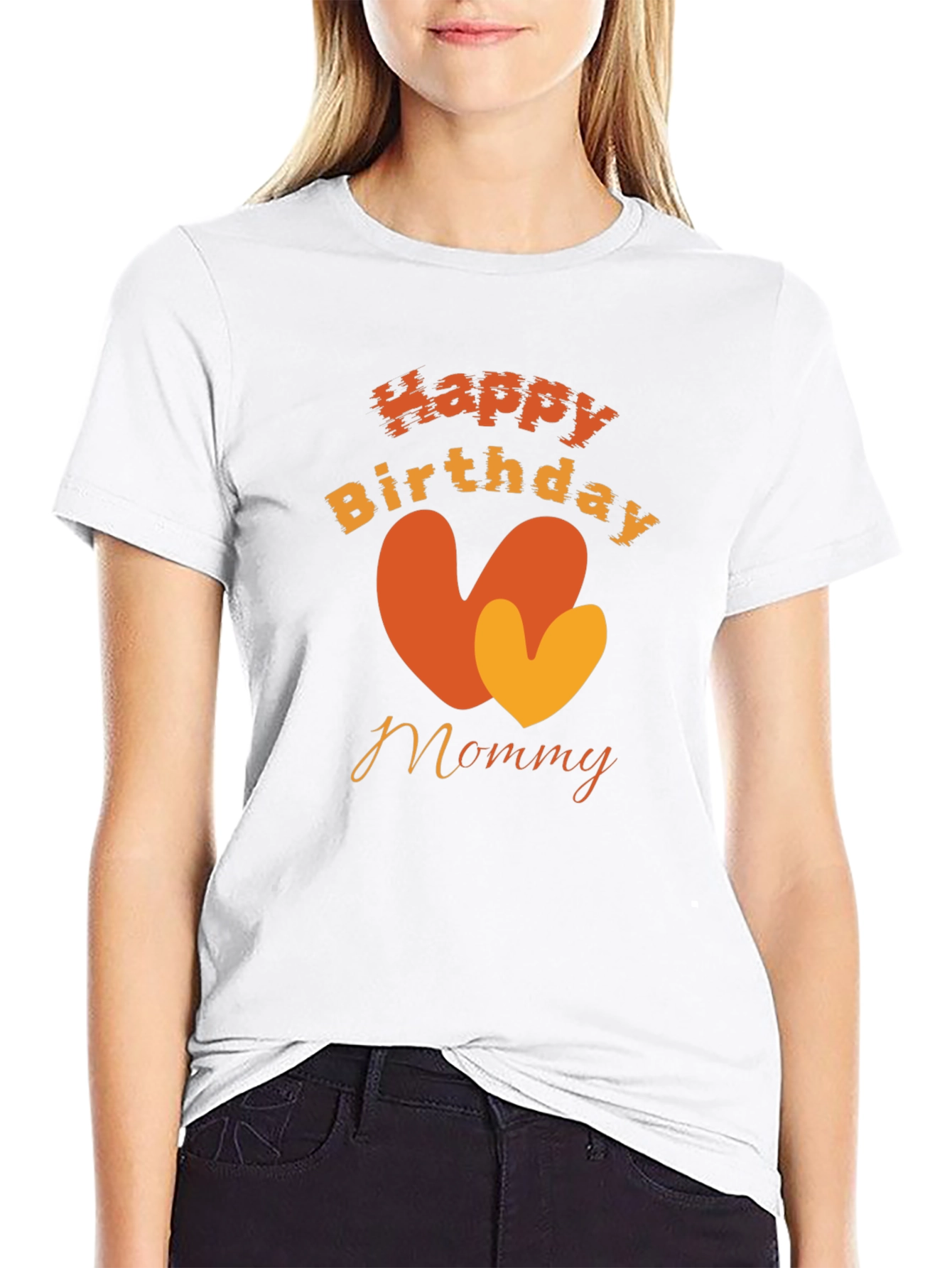 Black Happy Birthday Mommy Black T-Shirt view 9