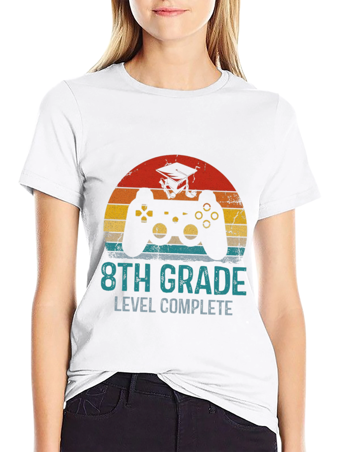 8th Grade Level Complete Gamer Graduation T-Shirt - 9