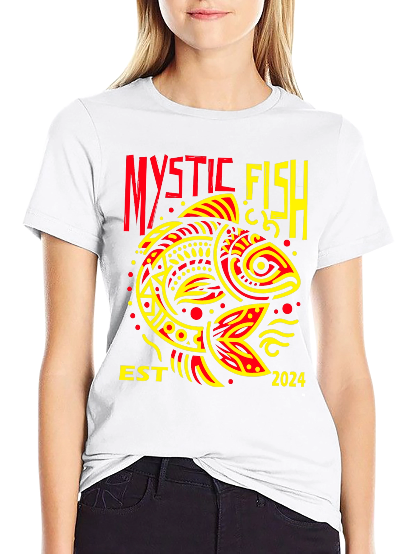 Black Mystic Fish EST 2024 Graphic Tee view 9