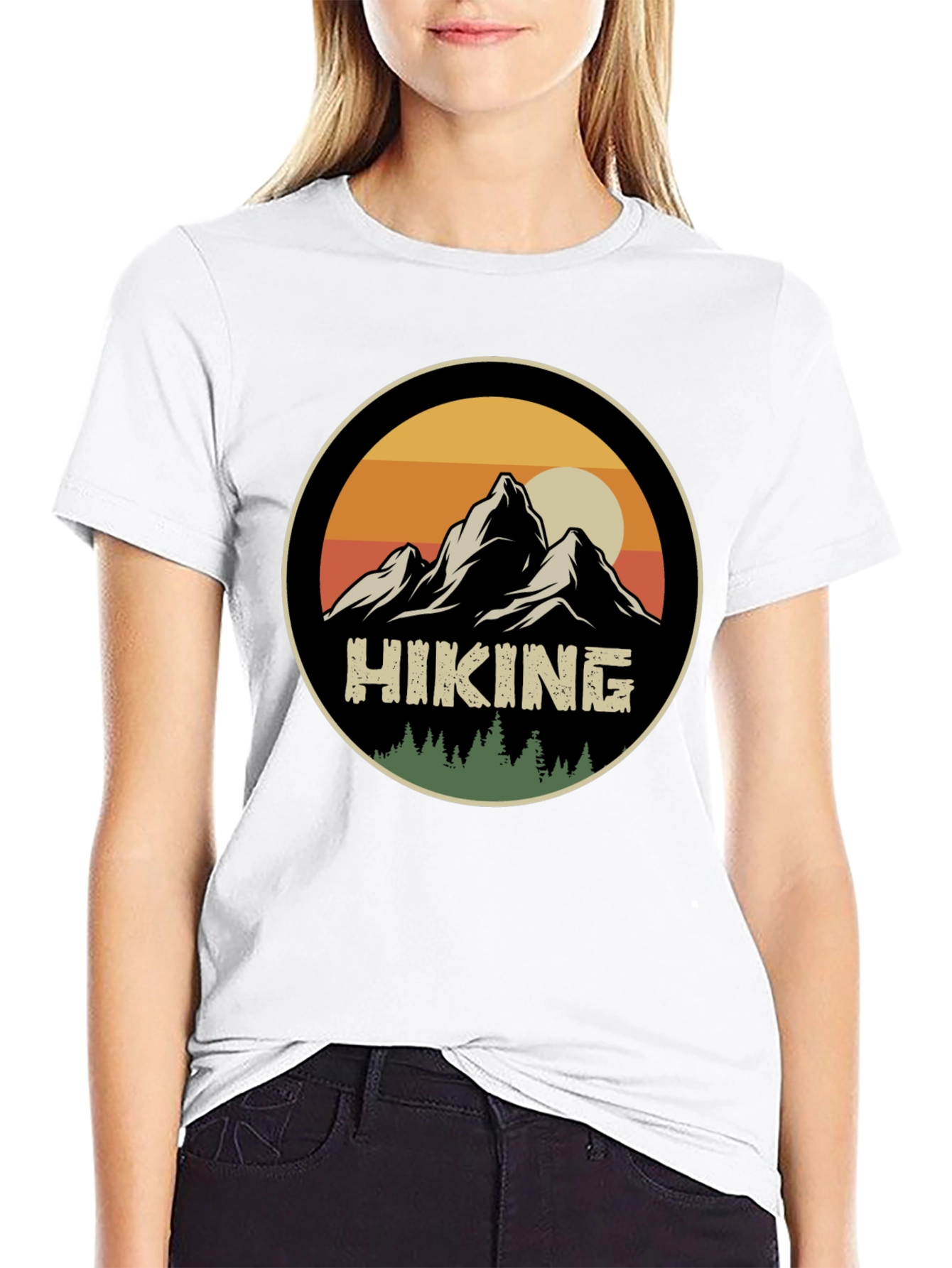 Black Hiking Adventure T-Shirt - Mountain Graphic Tee view 9
