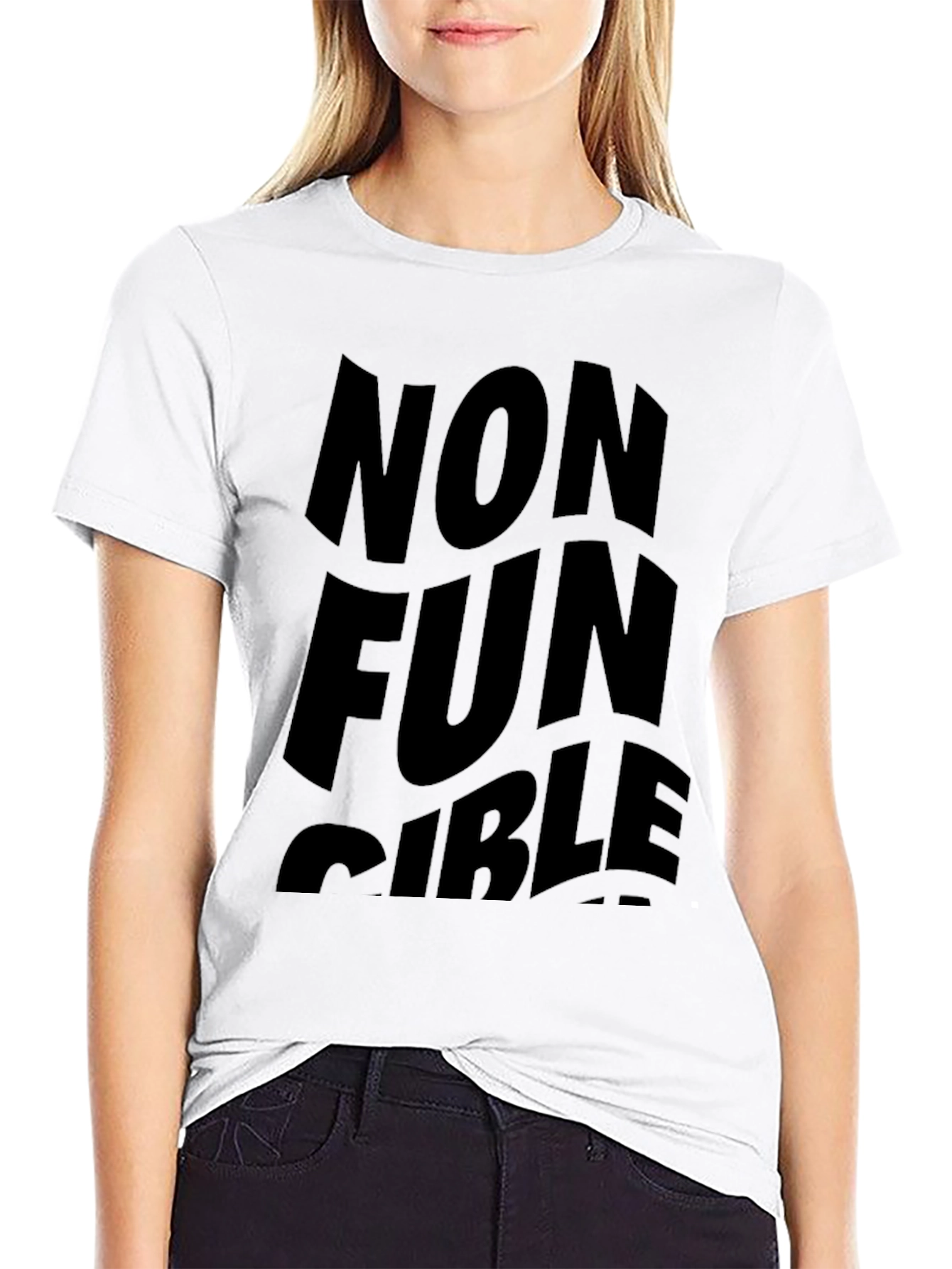 Black Non Fun Gible Black T-Shirt view 9