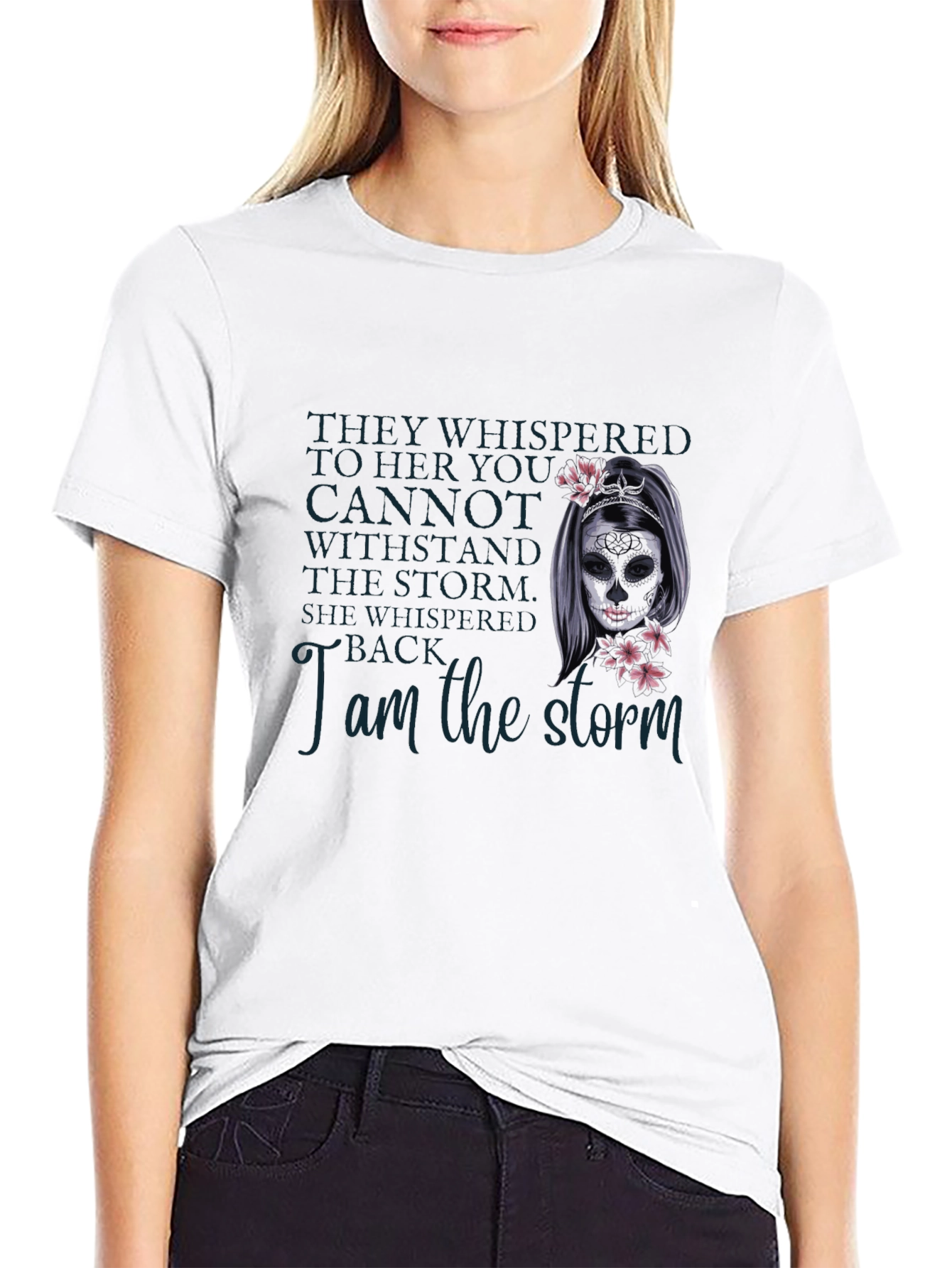 Black I am the Storm Graphic T-Shirt - Dark view 9