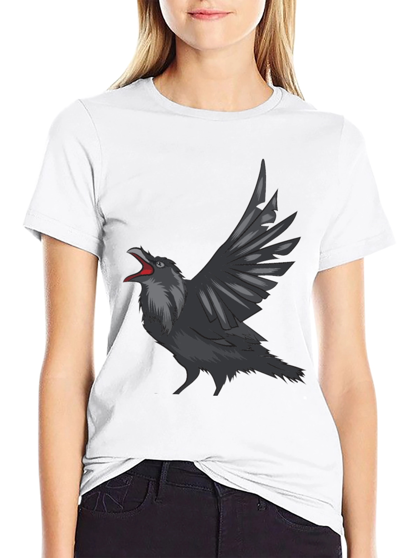 Black Raven Graphic Tee - Men's Black T-Shirt view 9
