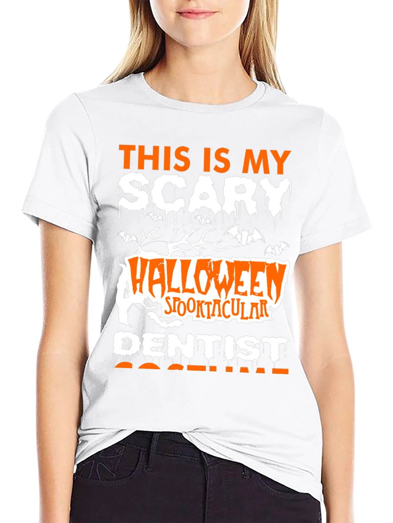Black Scary Halloween Dentist T-Shirt - Spooktacular! view 9