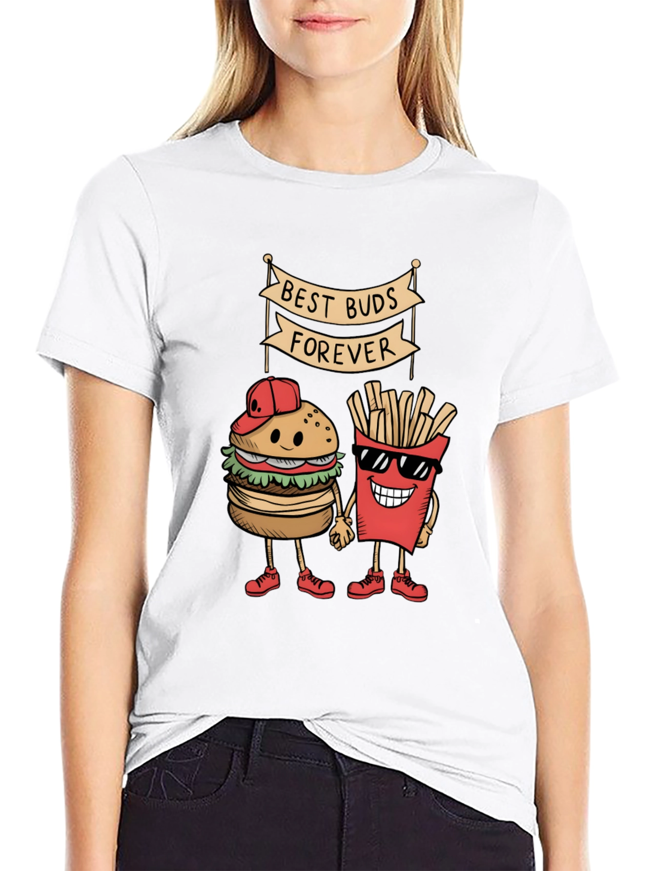 Black Best Buds Forever T-Shirt view 9