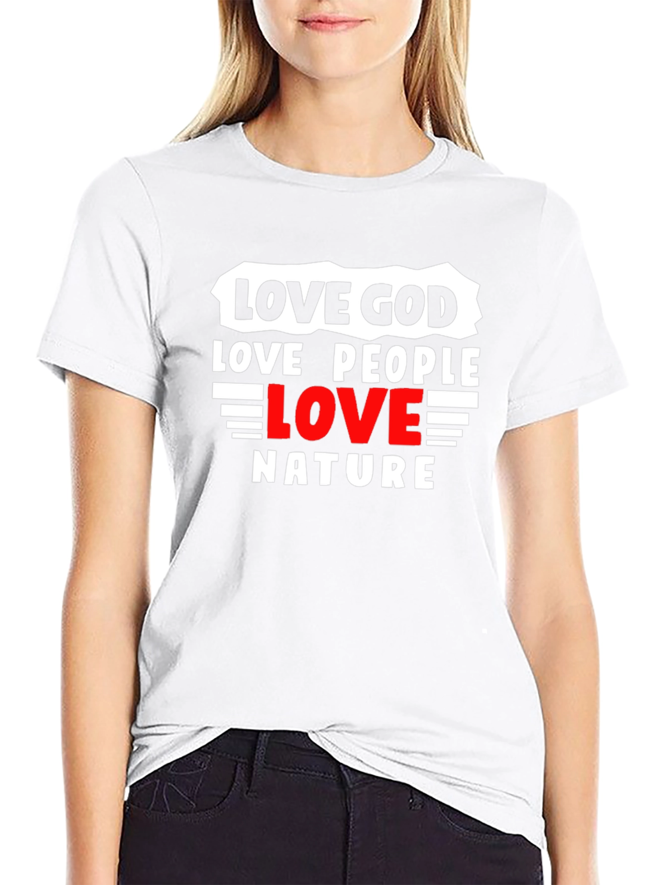 Black Love God, People, Nature Graphic Tee view 9