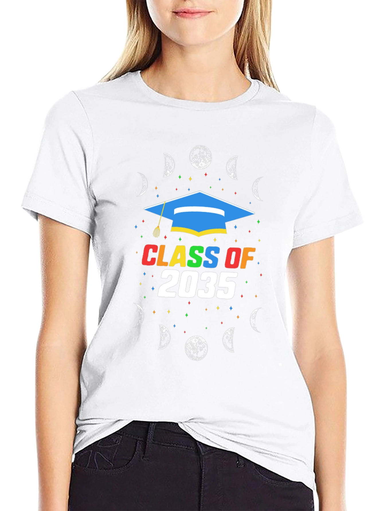 Black Class of 2035 Graduation T-Shirt view 9
