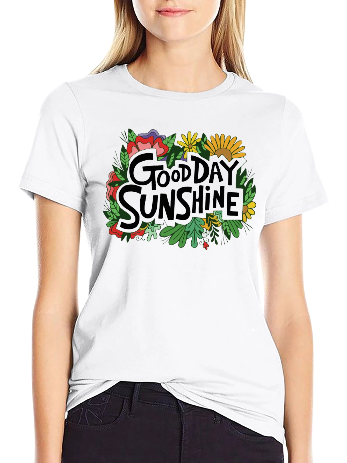 Black Good Day Sunshine Graphic Tee view 9