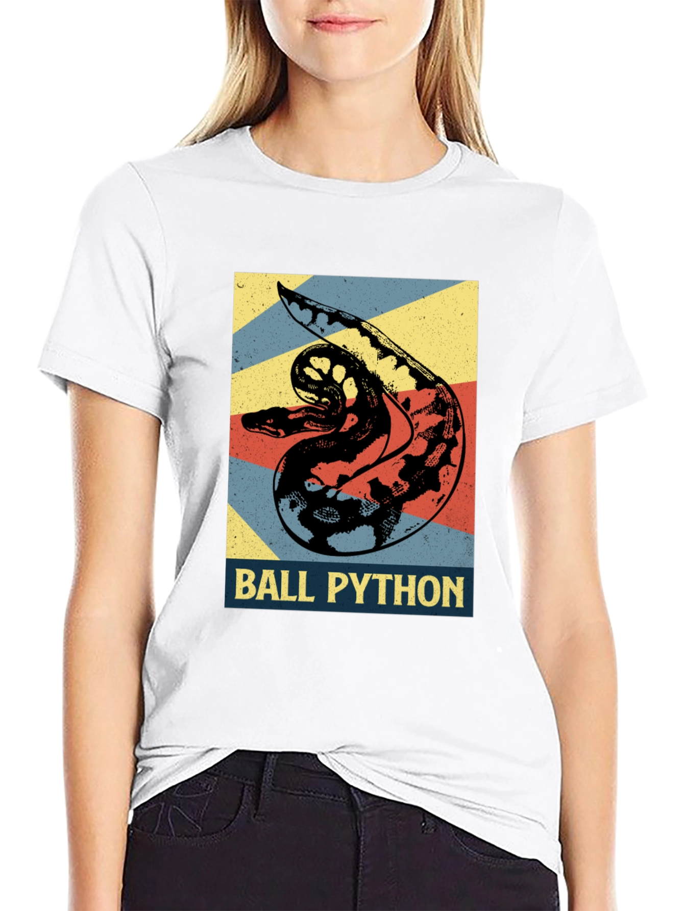 Black Ball Python Graphic T-Shirt - Reptile Lover Tee view 9