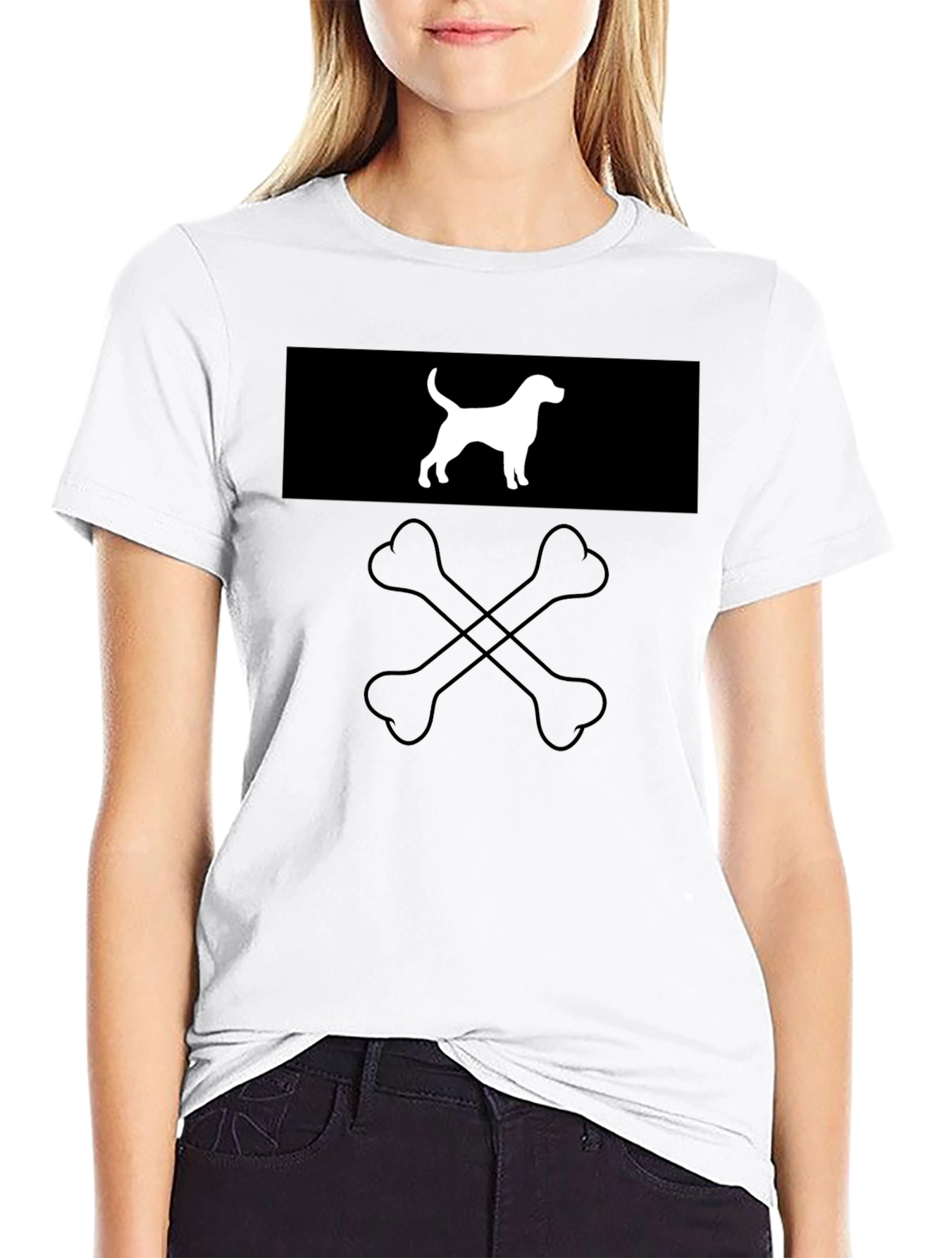Black Dog & Bones Graphic Tee - Black Cotton Crewneck view 9