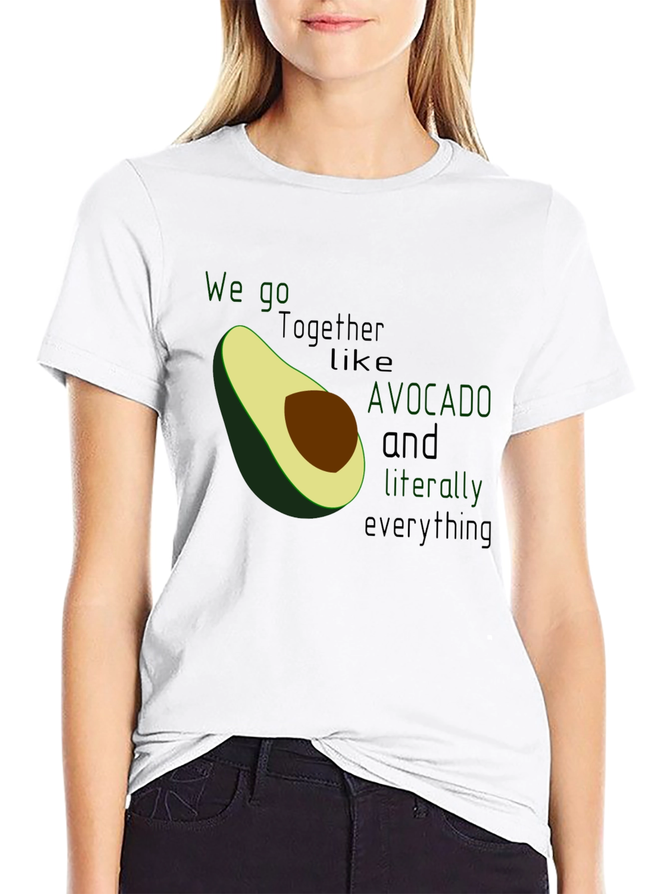Black Avocado Love Graphic Tee - We Go Together Like Avocado and Everything view 9