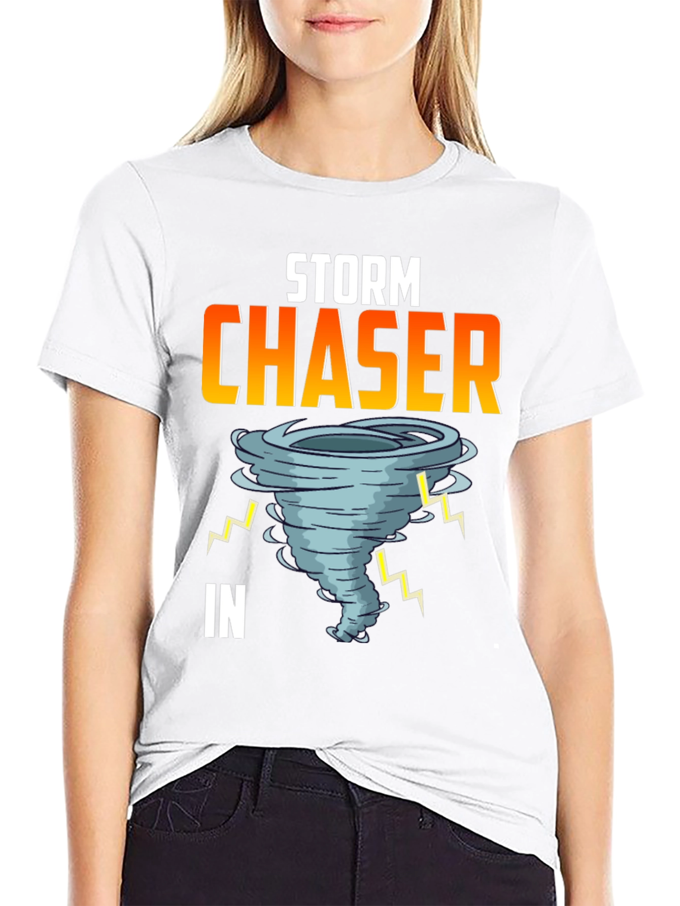 Black Storm Chaser Graphic Tee - Black Cotton T-Shirt view 9