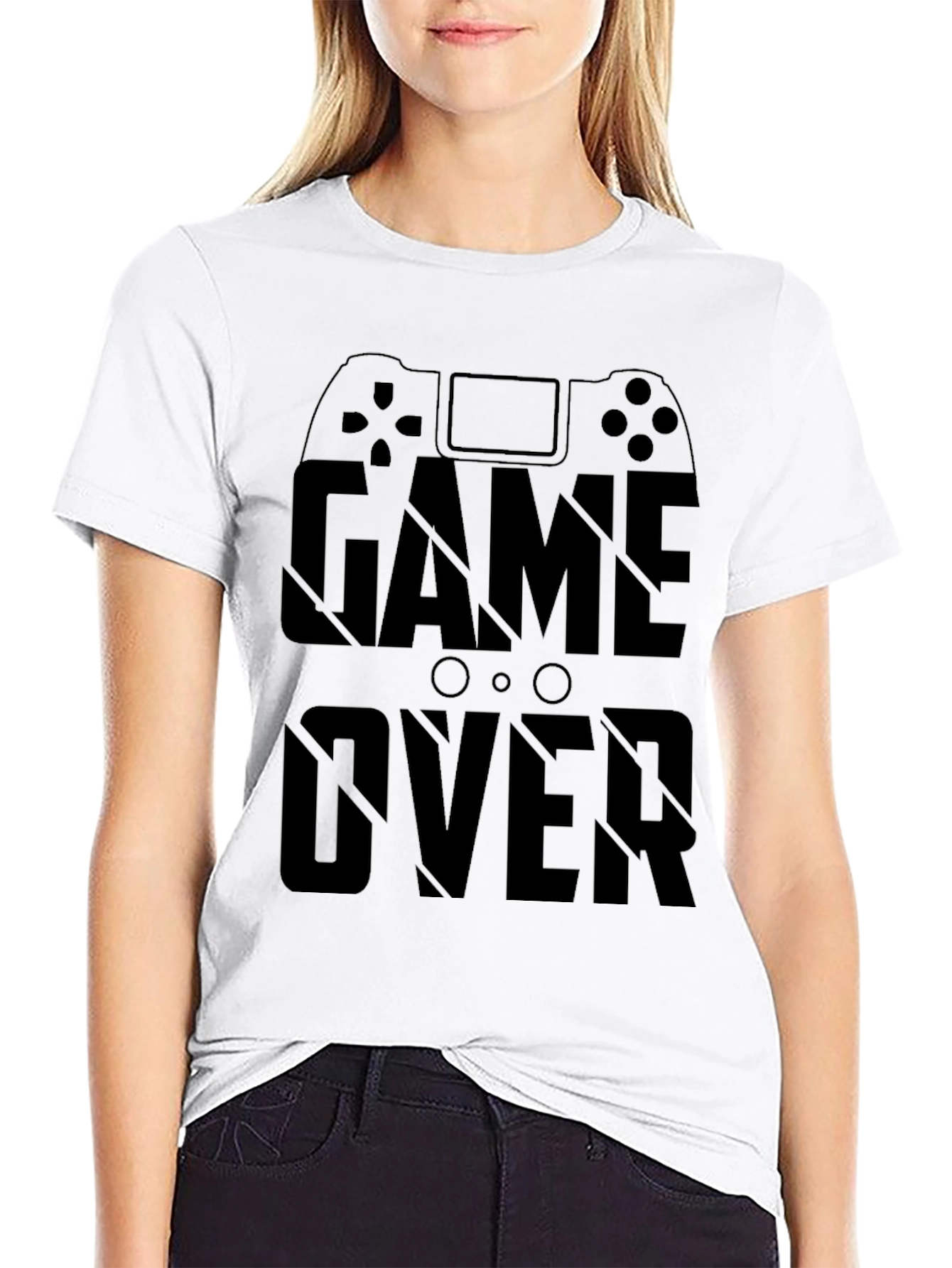 Black Game Over T-Shirt - Gamer Style view 9