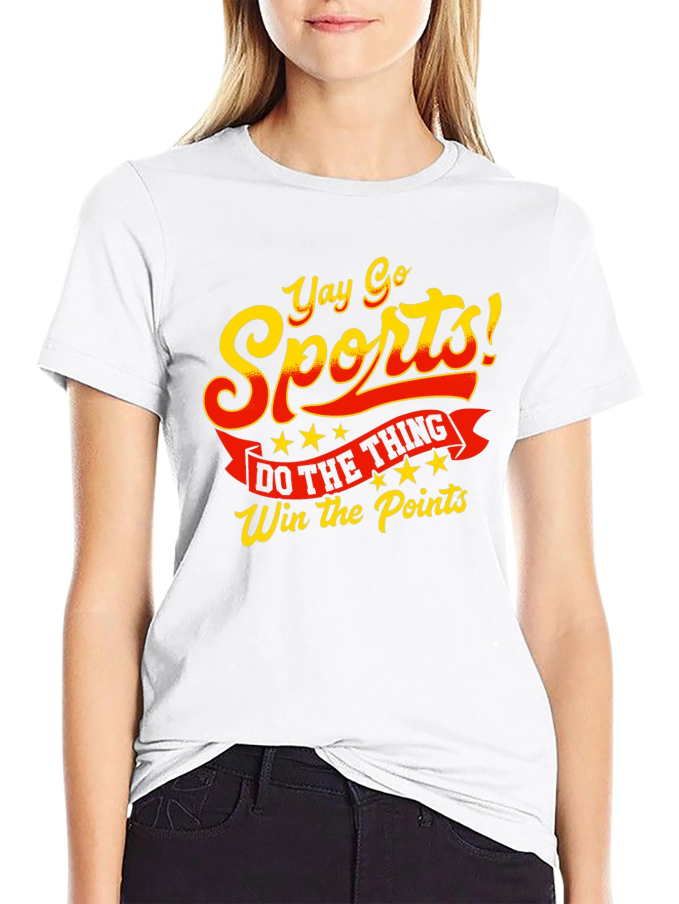 Black Yay Go Sports! T-Shirt - Win the Points Funny Tee view 9