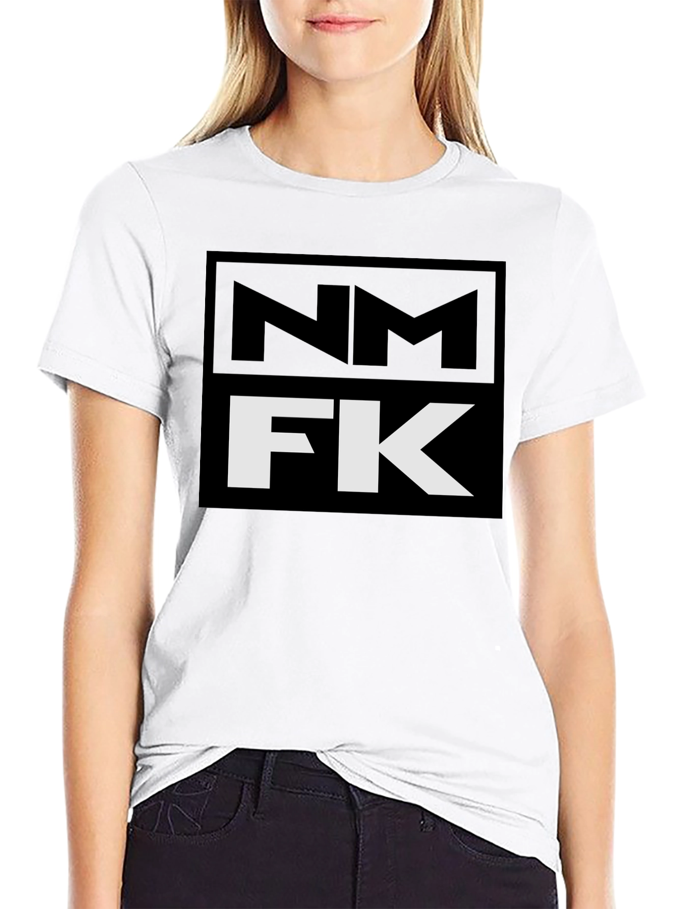 Black NM FK Graphic Tee - Bold Statement T-Shirt view 9