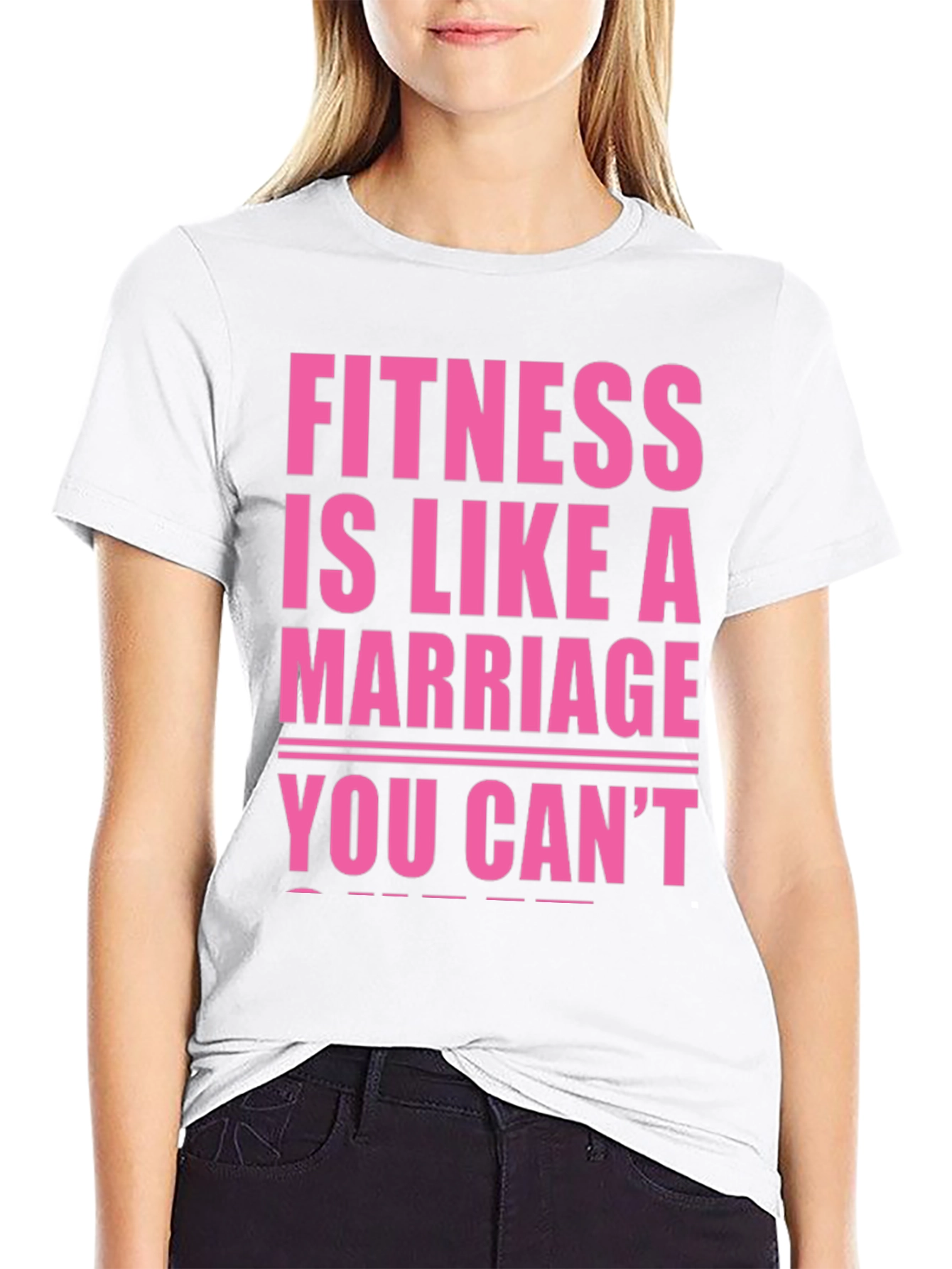 Black Fitness is Like a Marriage T-Shirt view 9