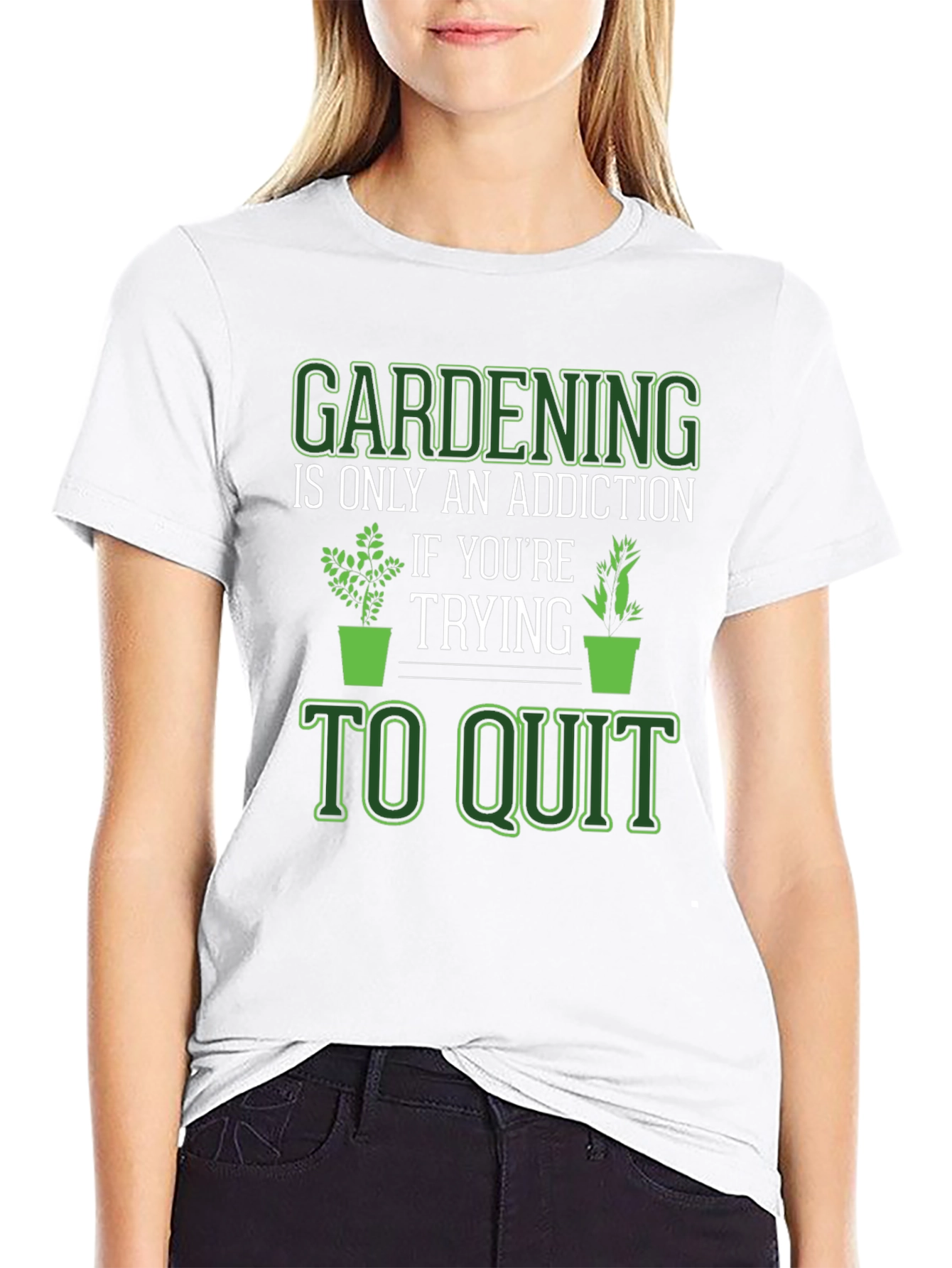 Black Gardening Addiction T-Shirt view 9