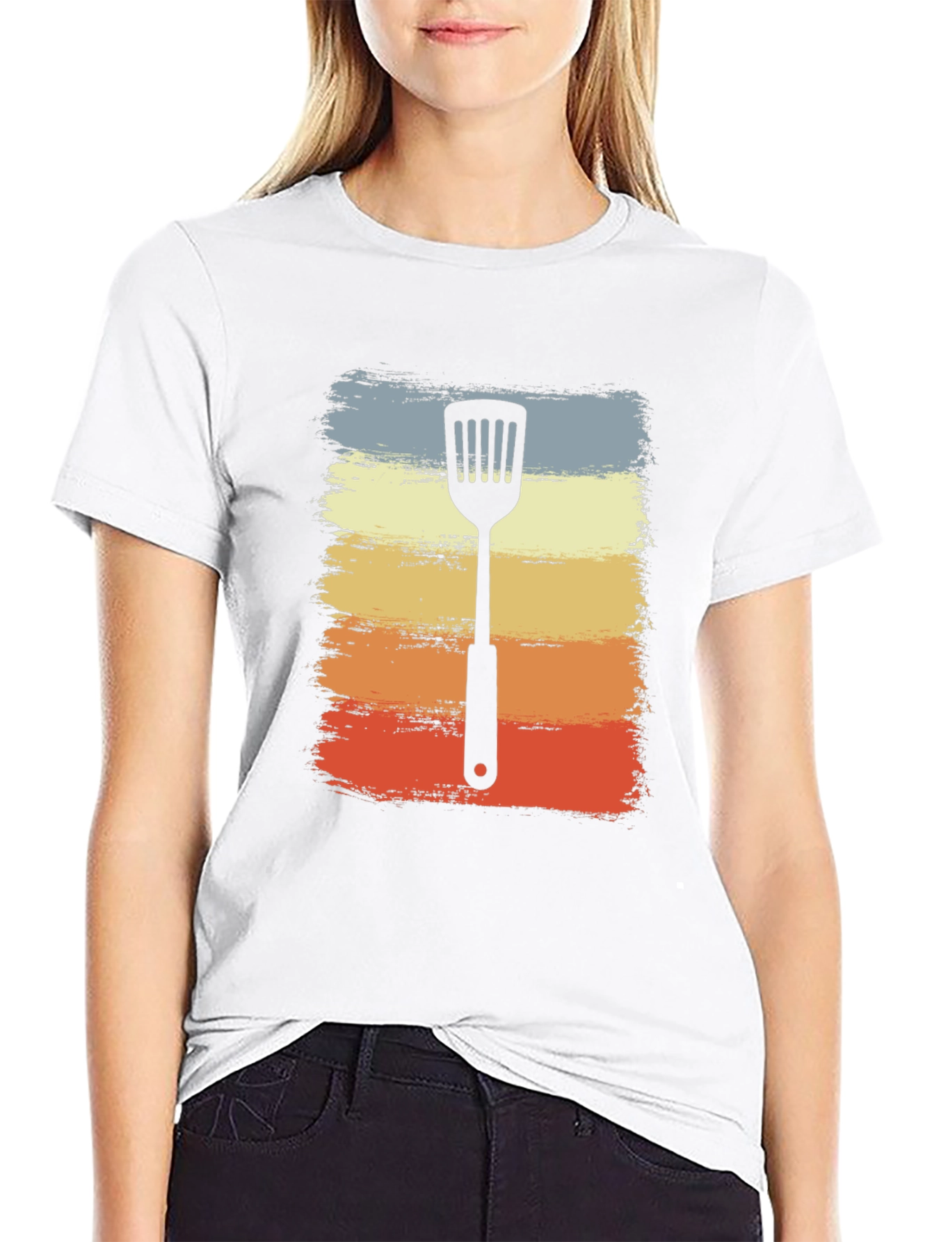 Black Retro Spatula Grill Master T-Shirt view 9