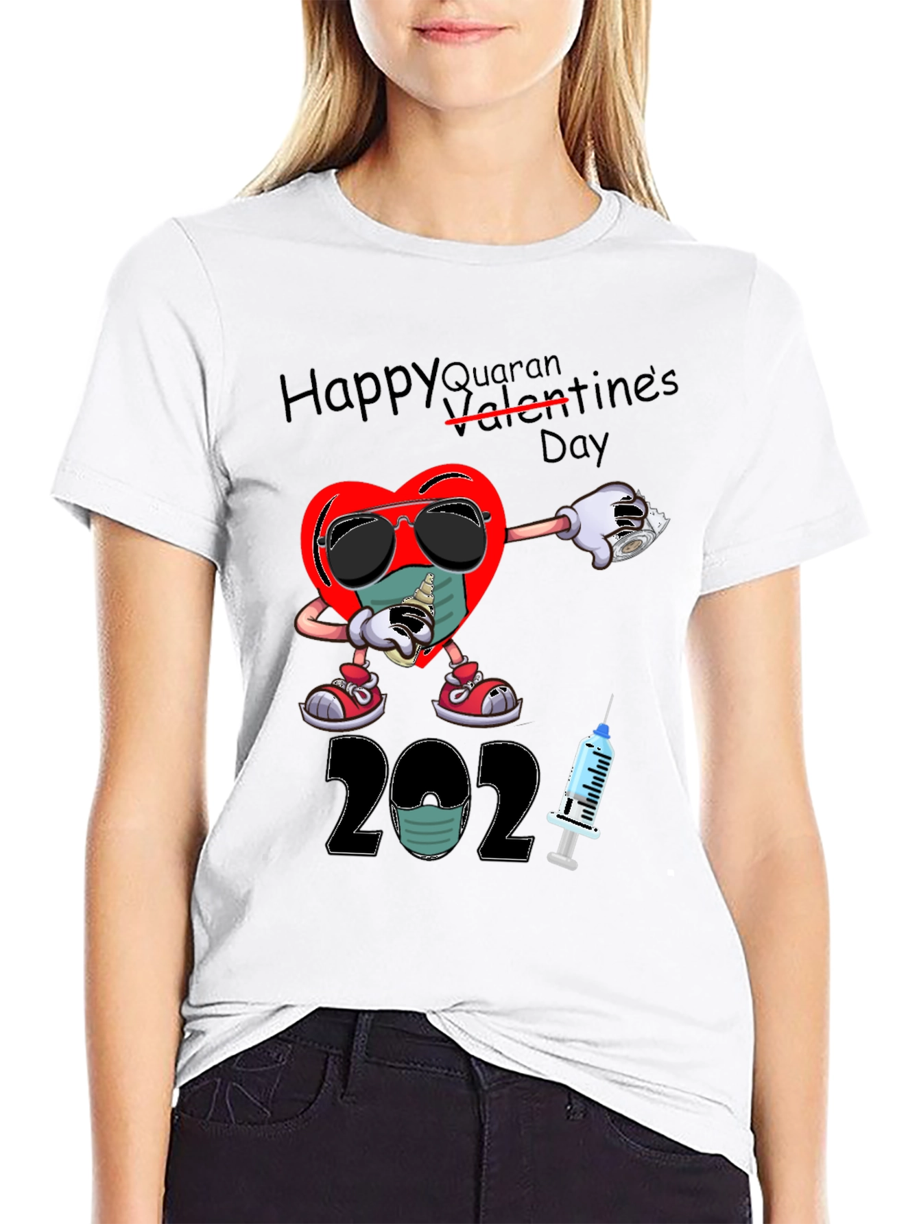 Black Happy Quarantines Day 2021 T-Shirt view 9
