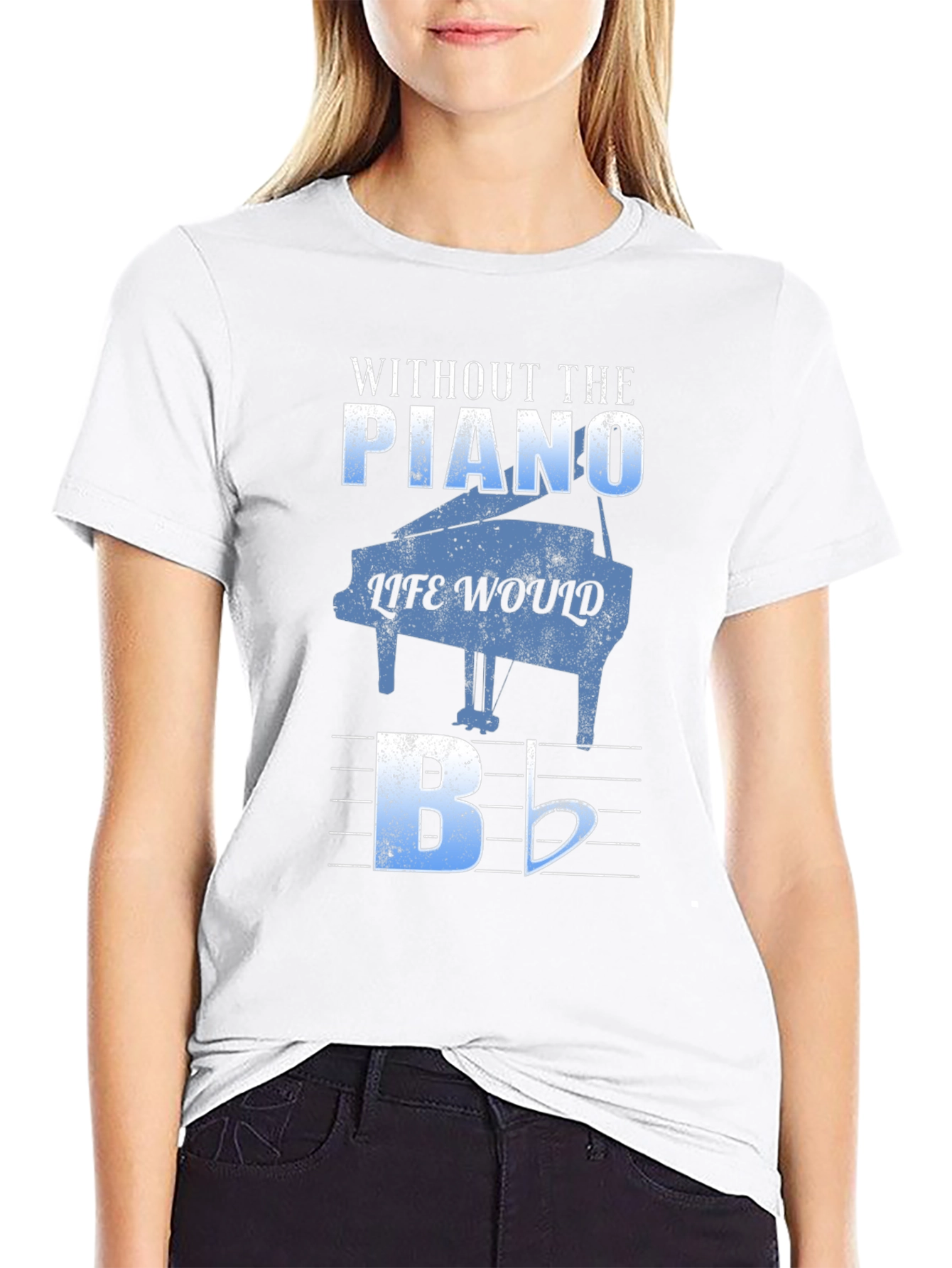Black Piano Music Lover T-Shirt view 9