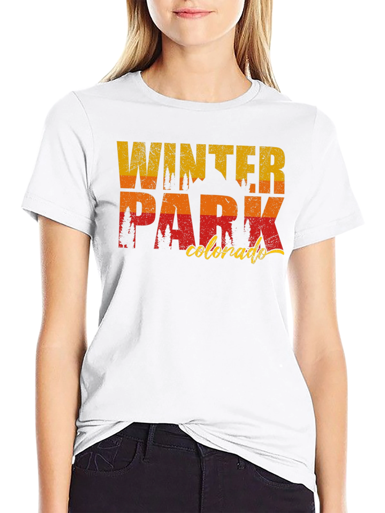 Black Winter Park Colorado Graphic Tee view 9