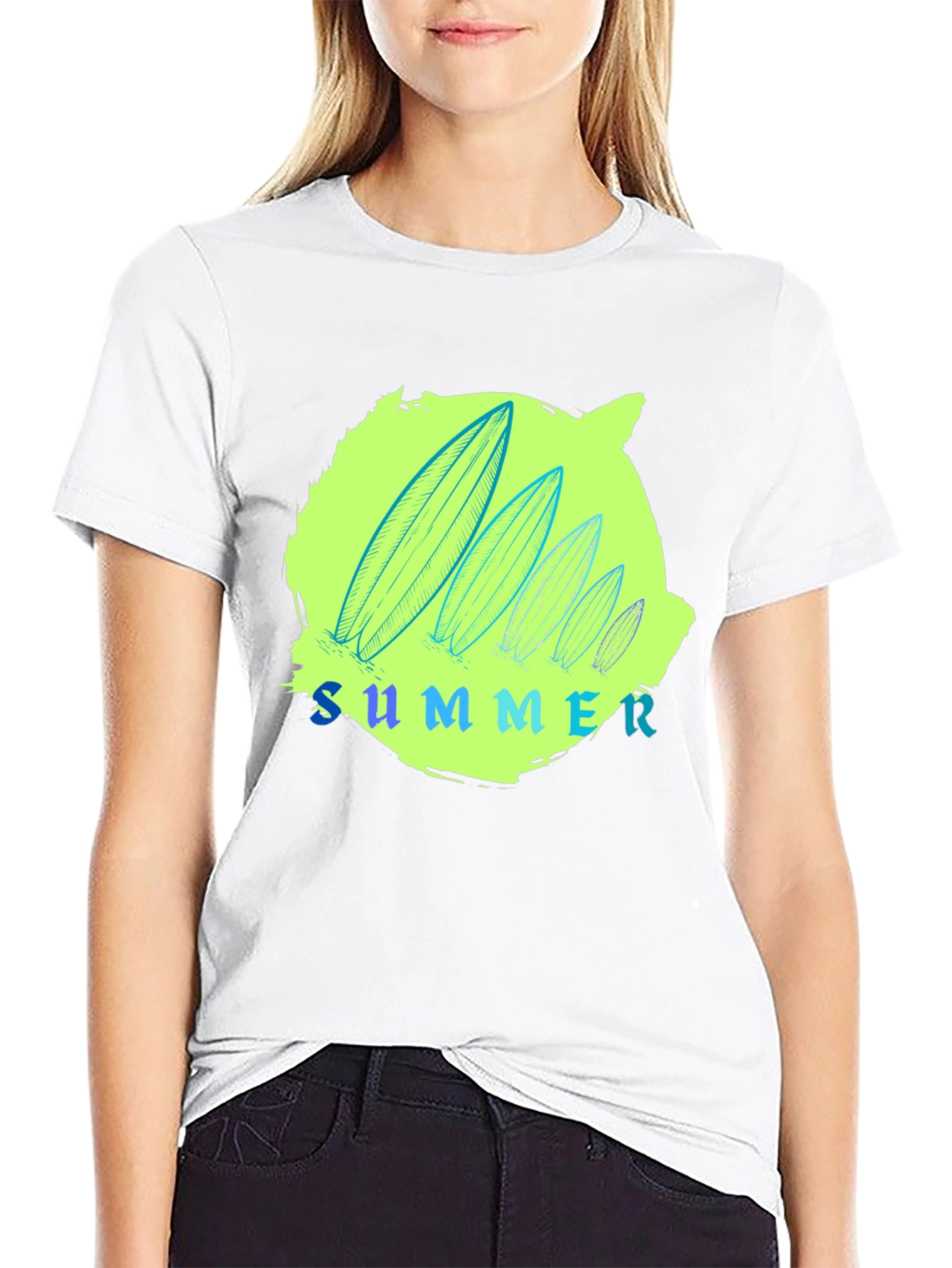 Summer Surfboard T-Shirt - Black - 9