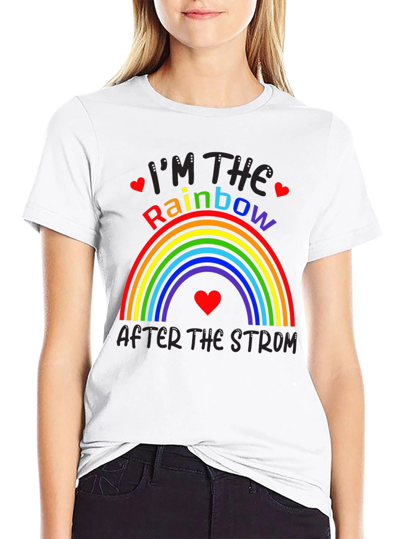 Black Rainbow After The Storm Graphic Tee view 9